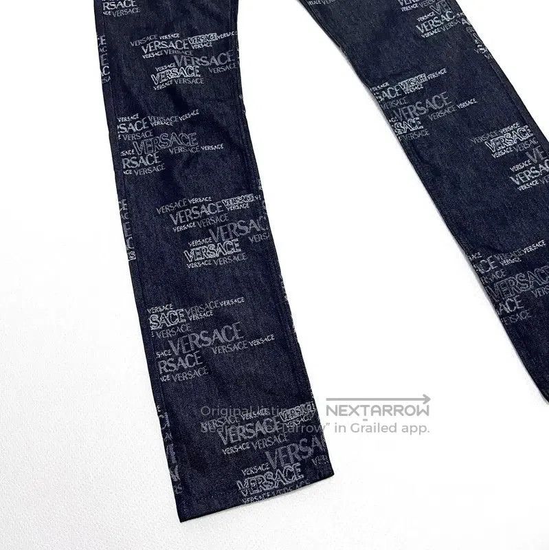 Versace Versace Black Cotton Blend Printed Casual Pants . Size US 26 / EU 42 - 3 Thumbnail