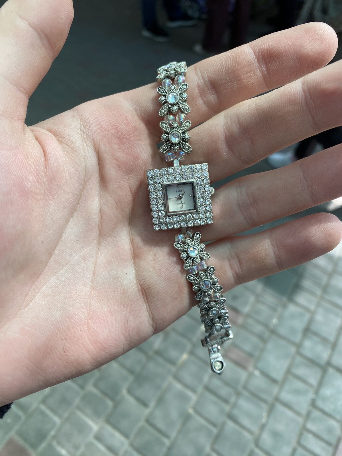 Japanese Brand × Jewelry × Vintage Stylish futuristic Crystal Bracelet Watch Size ONE SIZE - 5 Thumbnail