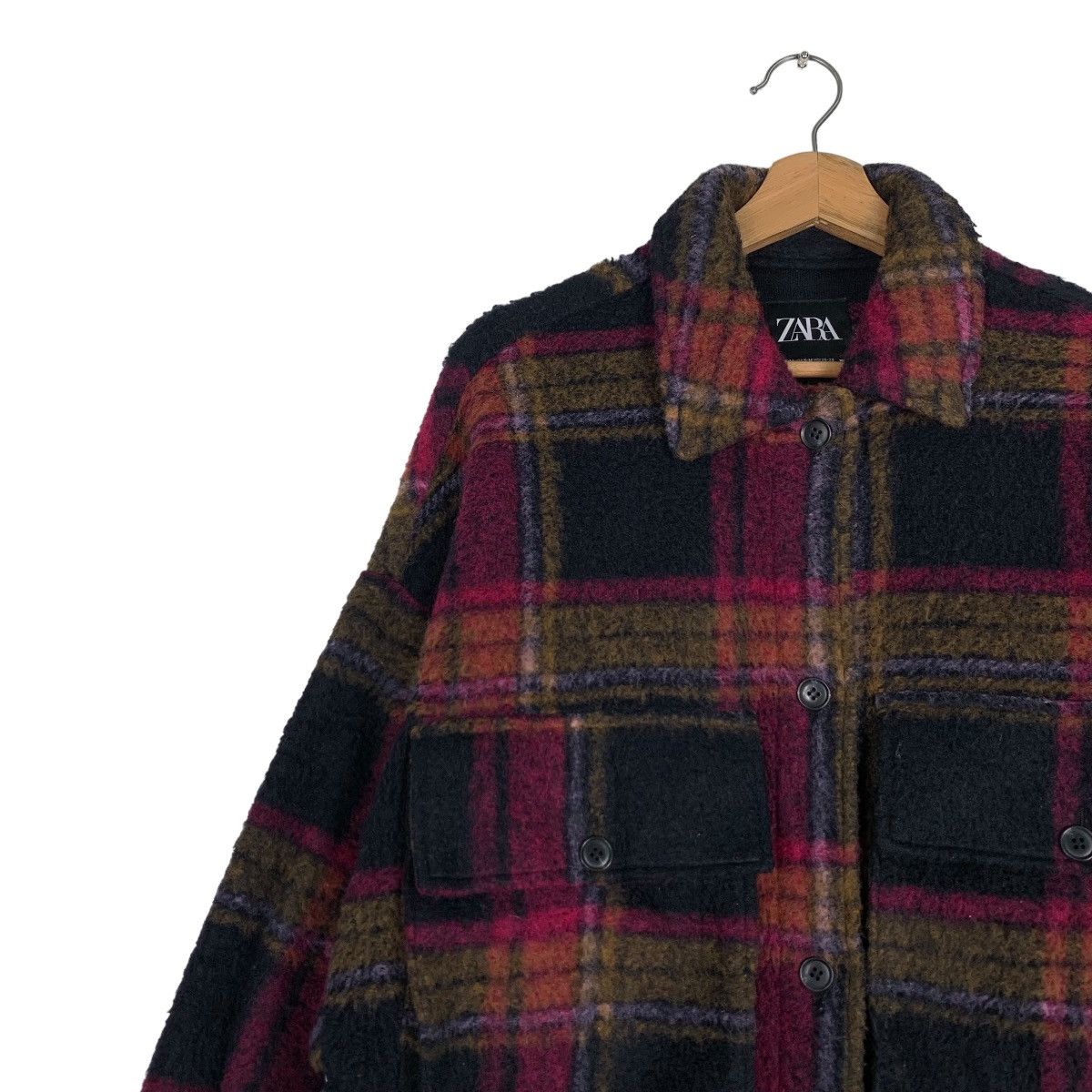Zara ZARA Checked Tartan Flannel Jacket Size S-M #0612-C28 Size S / US 4 / IT 40 - 3 Thumbnail