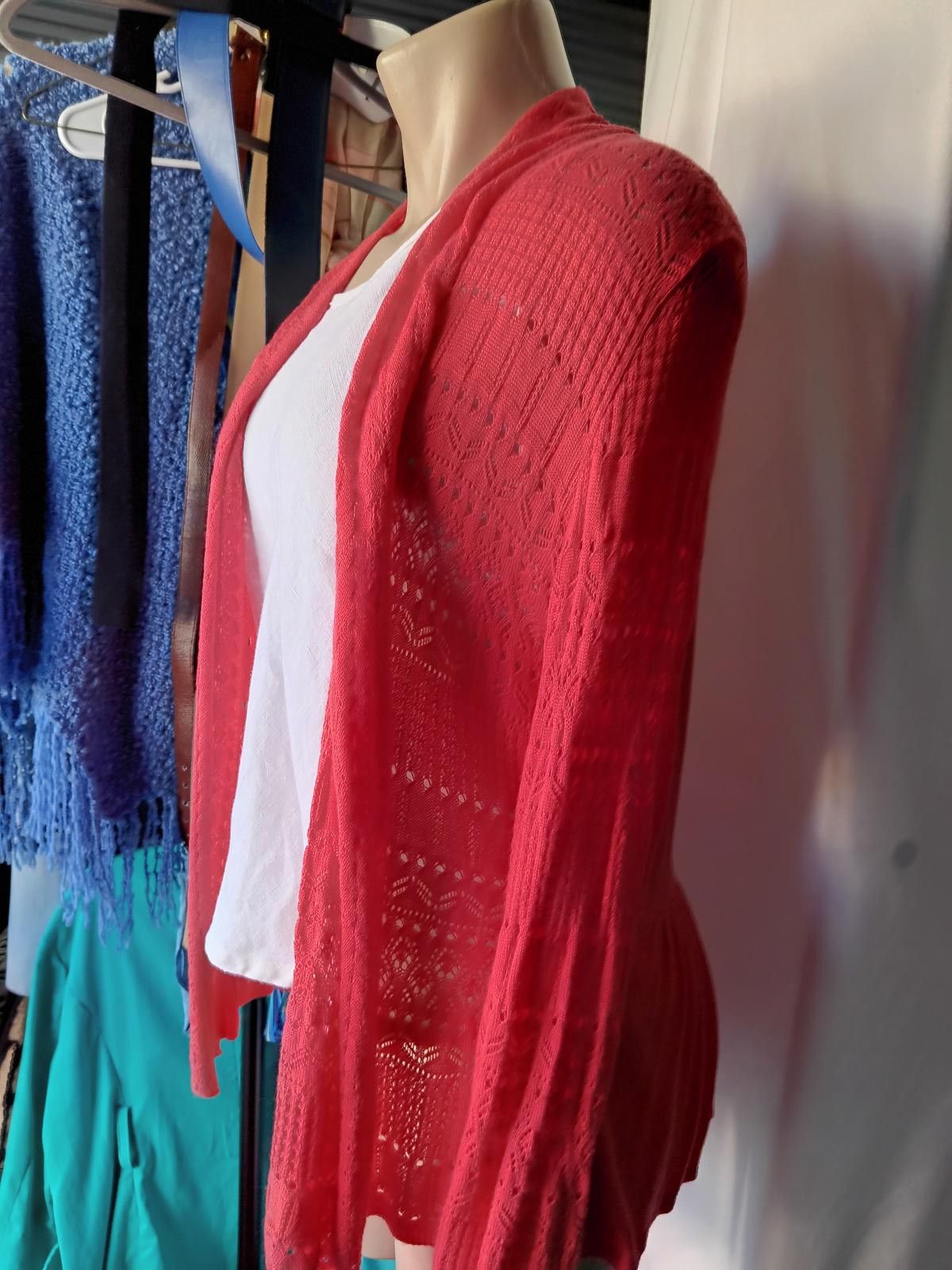 Designer United States Sweaters Women's Lightweight Coral Cardigan Size L / US 10 / IT 46 - 2 Thumbnail