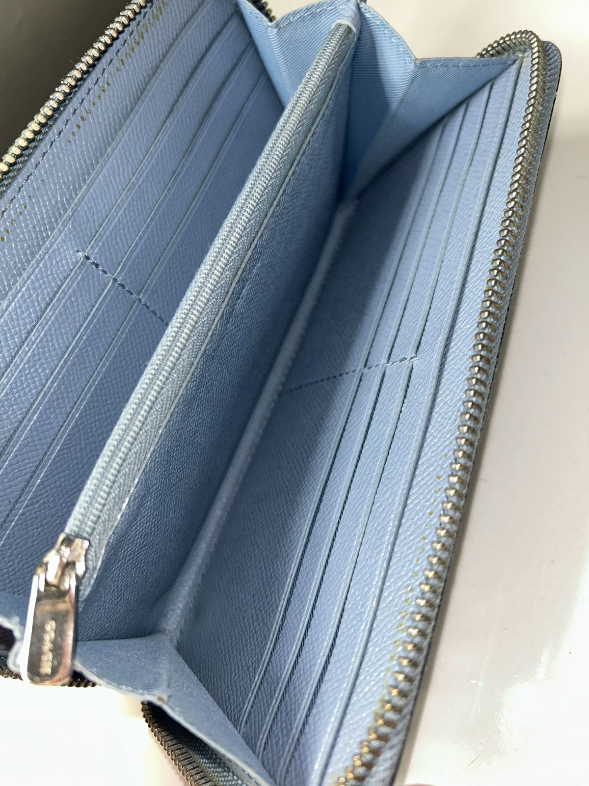 Coach Coach Light Blue Leather Zippy Wallet Size ONE SIZE - 5 Thumbnail