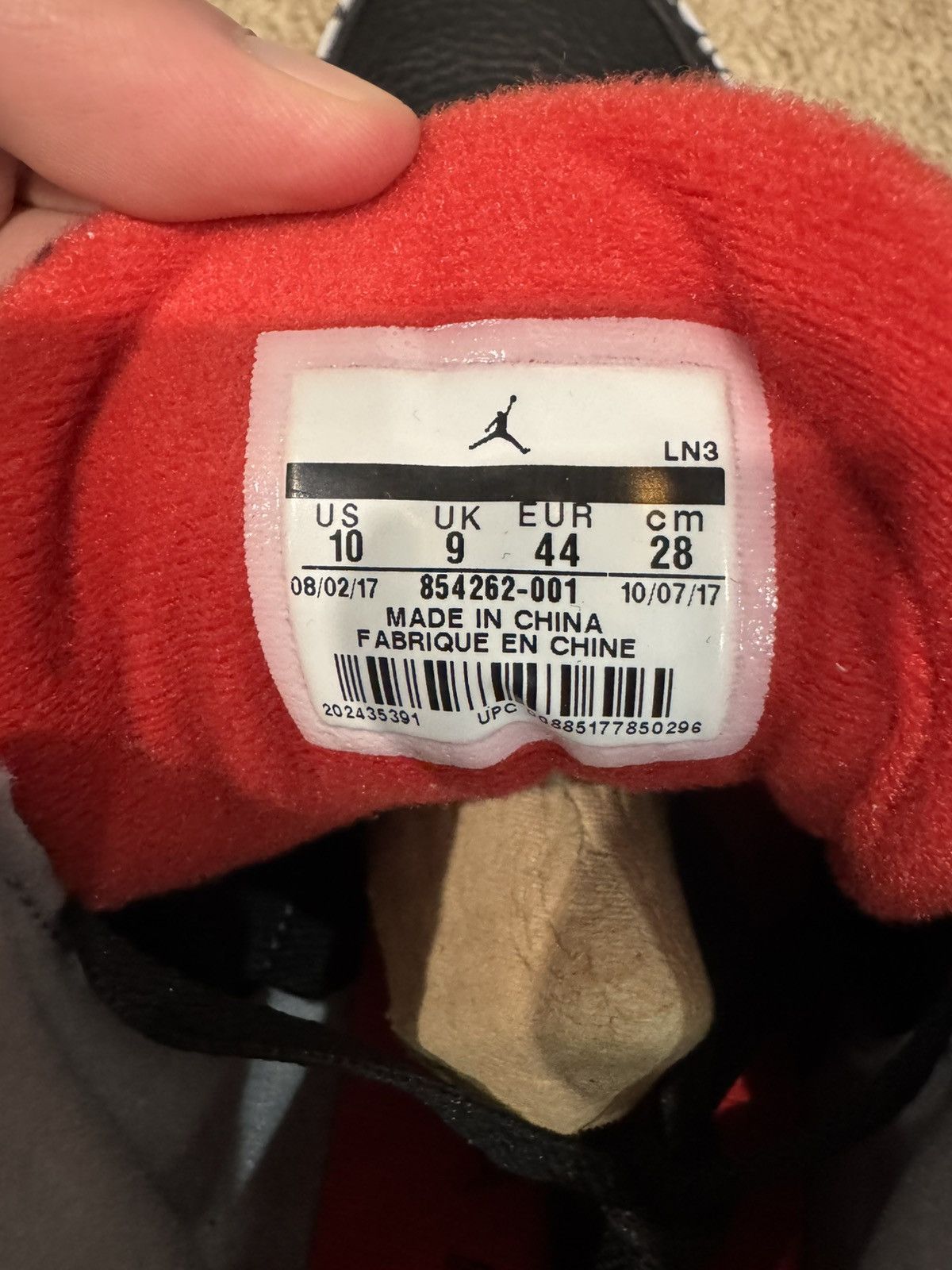 Jordan Brand Jordan 3 Black cement 2018 Size US 10 / EU 43 - 7 Thumbnail