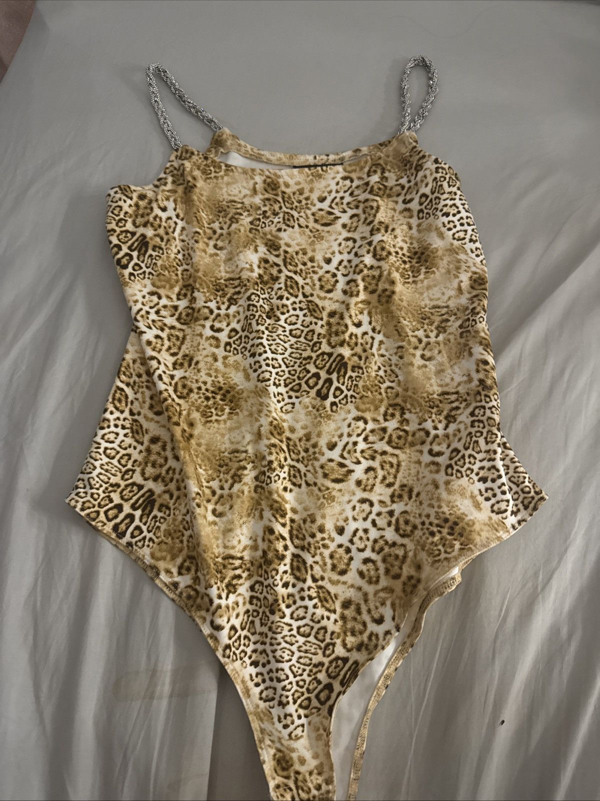 Other cheetah print bodysuit with rhinestone straps Size S / US 4 / IT 40 - 1 Thumbnail