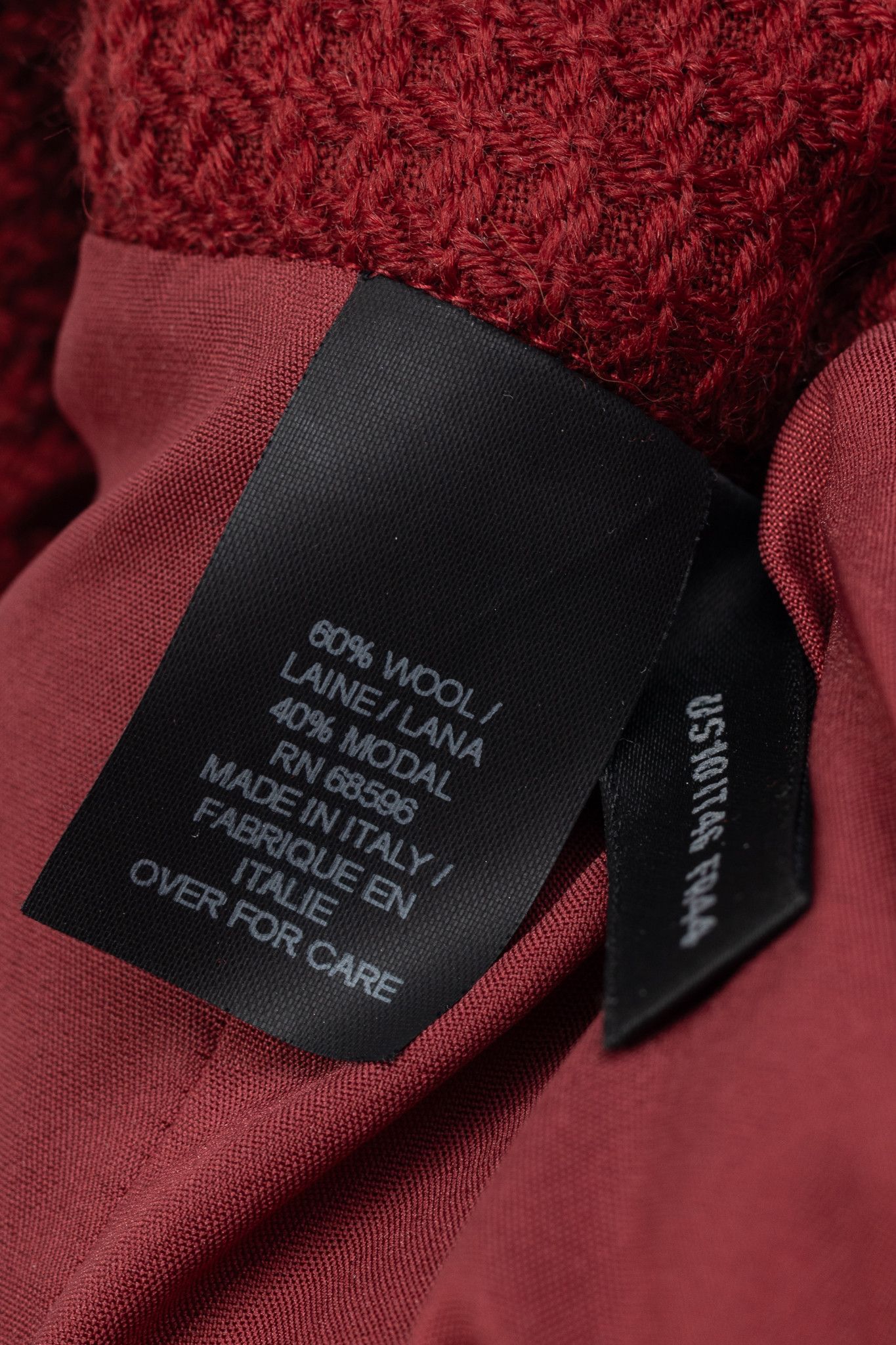 Donna Karan Donna Karan New York Red Wool Tweed Pencil Skirt Size 32" / US 10 / IT 46 - 8 Thumbnail
