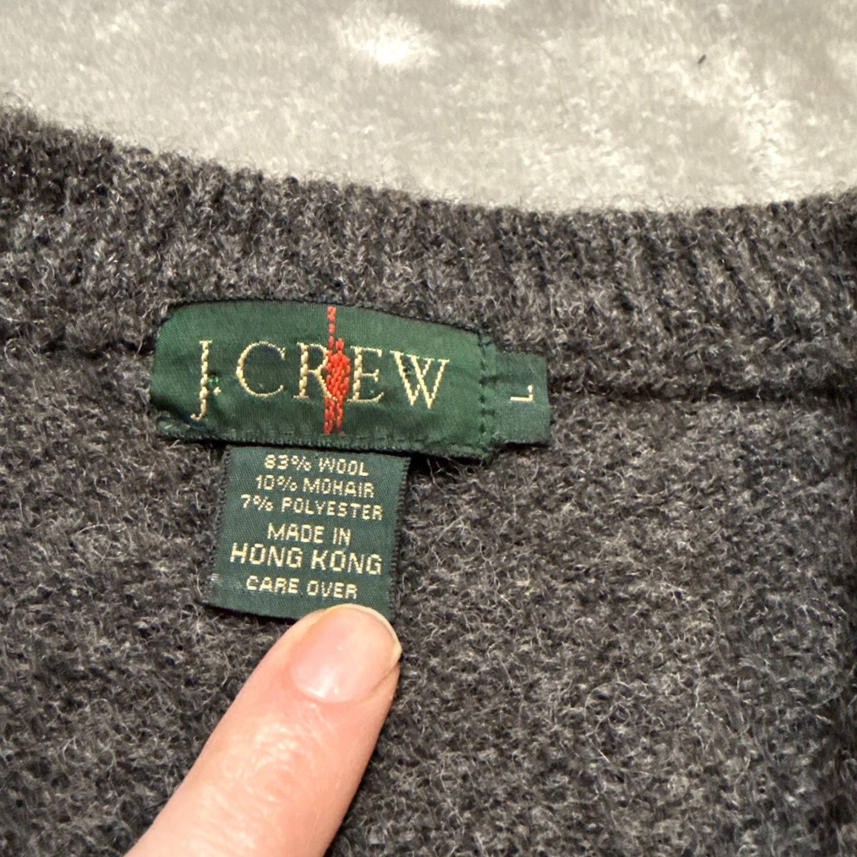 J.Crew VINTAGE J.CREW Oarsman Sweater Vest Mens L Gray Wool Mohair Blend Size US L / EU 52-54 / 3 - 3 Thumbnail