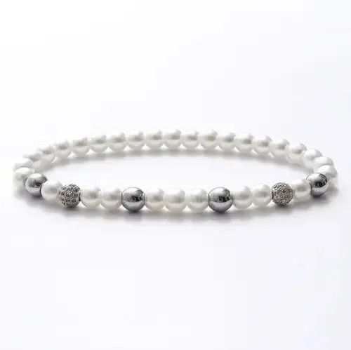 Japanese Brand Classic Pearl Ball Bracelet Temperament Handmade Cuban Men Size ONE SIZE - 2 Thumbnail