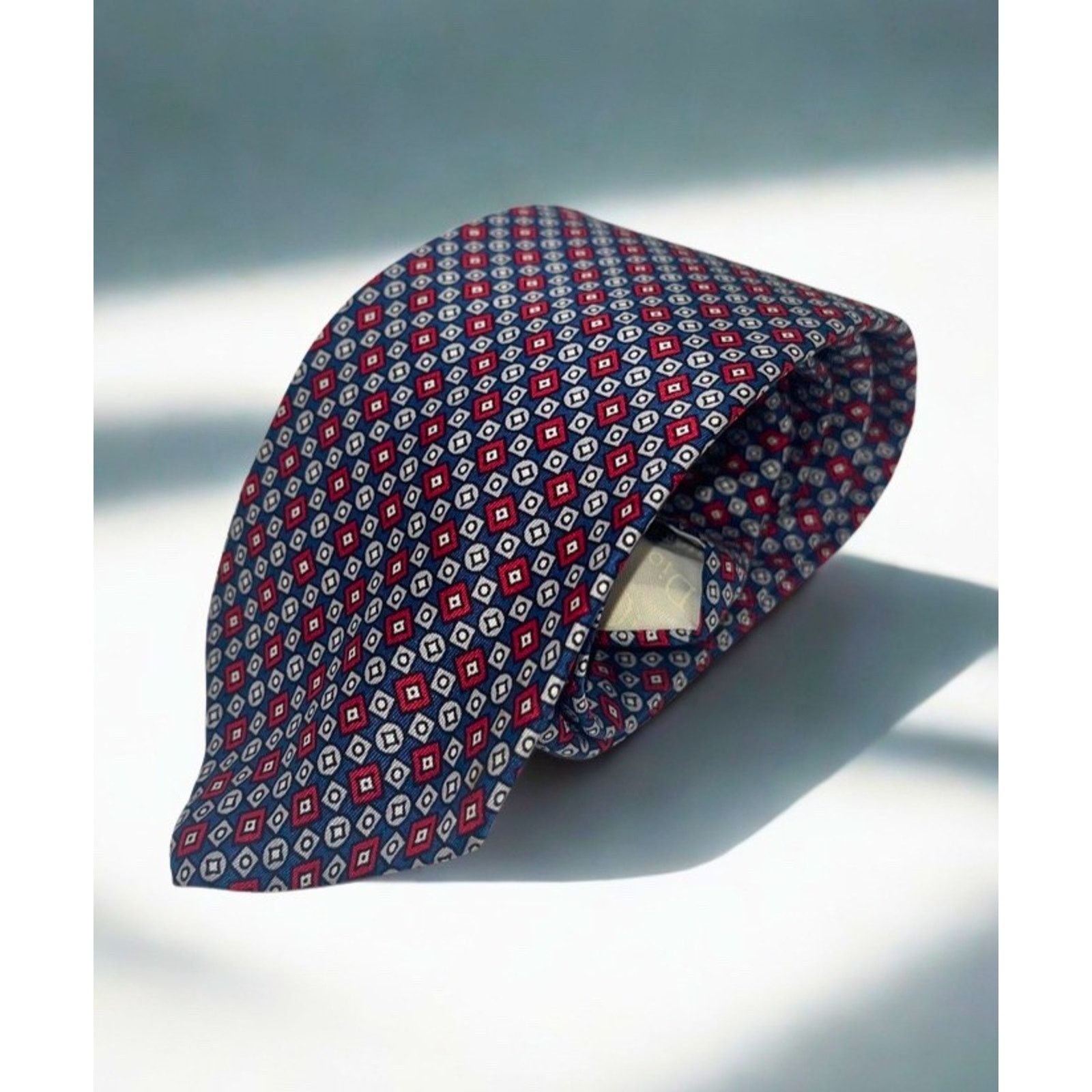 Dior Christian Dior Cravates B Altman Silk Tie Geometric Italy Size ONE SIZE - 2 Thumbnail