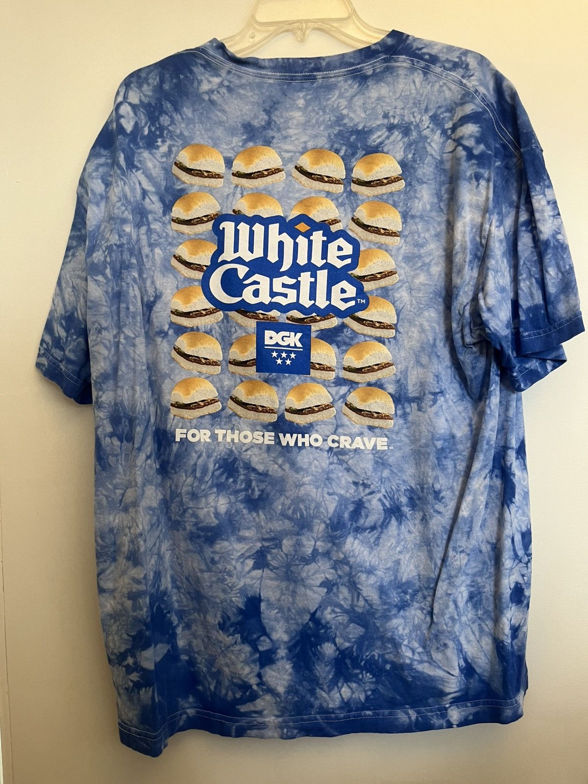 DGK DGK x White Castle "Who Craves" blue tie-dye t-shirt Size L Size US L / EU 52-54 / 3 - 6 Thumbnail