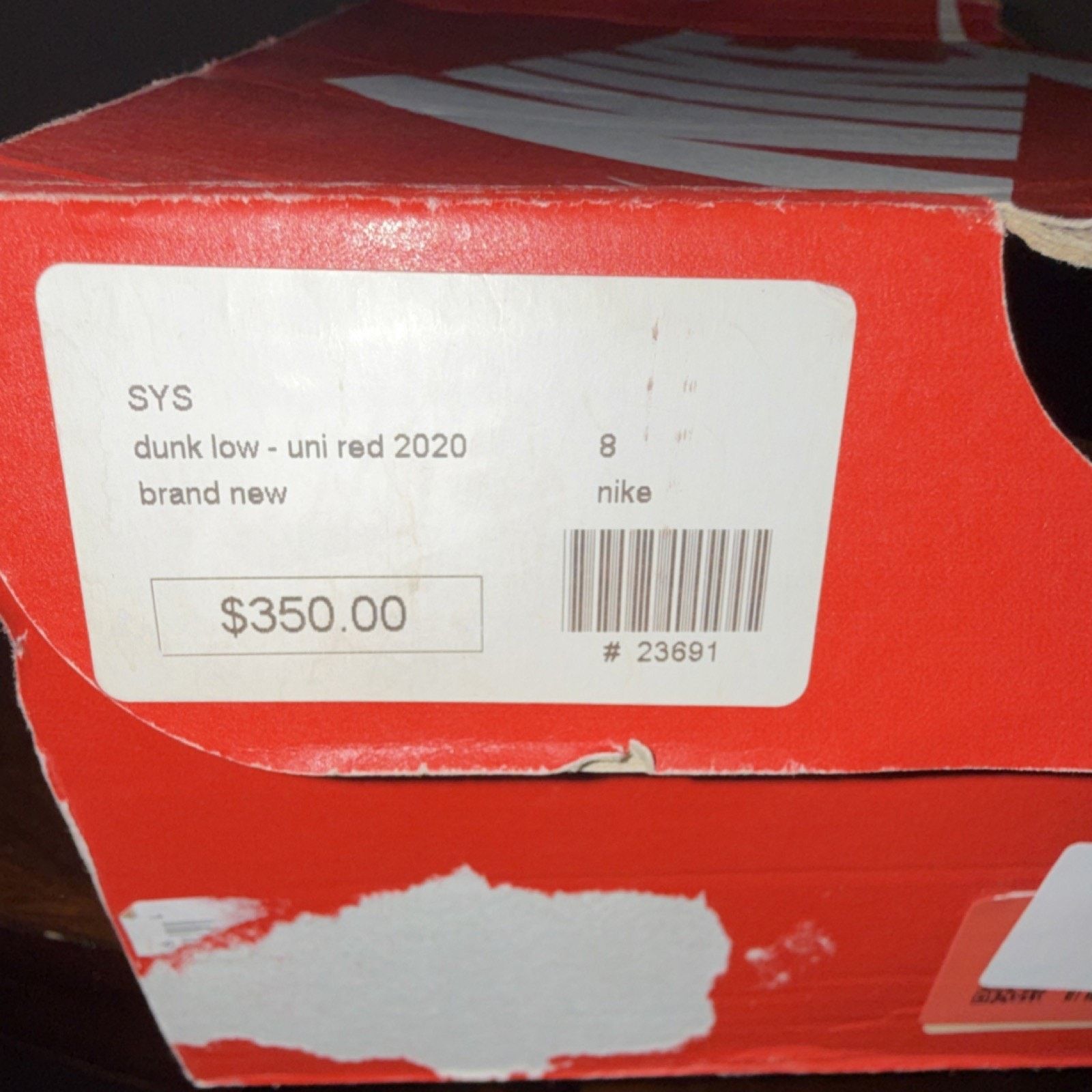 Nike Nike Dunk Low UNLV 2021 Medium Grey Varsity Red SIZE 7.5M Size US 7.5 / EU 40-41 - 11 Thumbnail