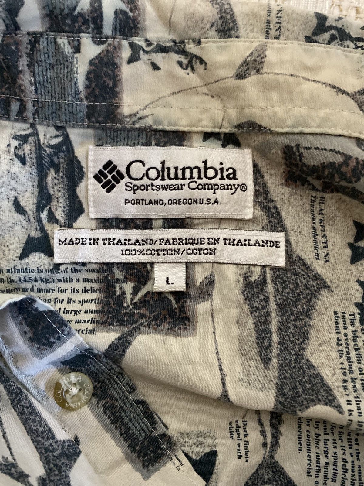 Columbia Columbia Men’s Fish Pattern Casual Button Front Shirt Large Size US L / EU 52-54 / 3 - 3 Thumbnail