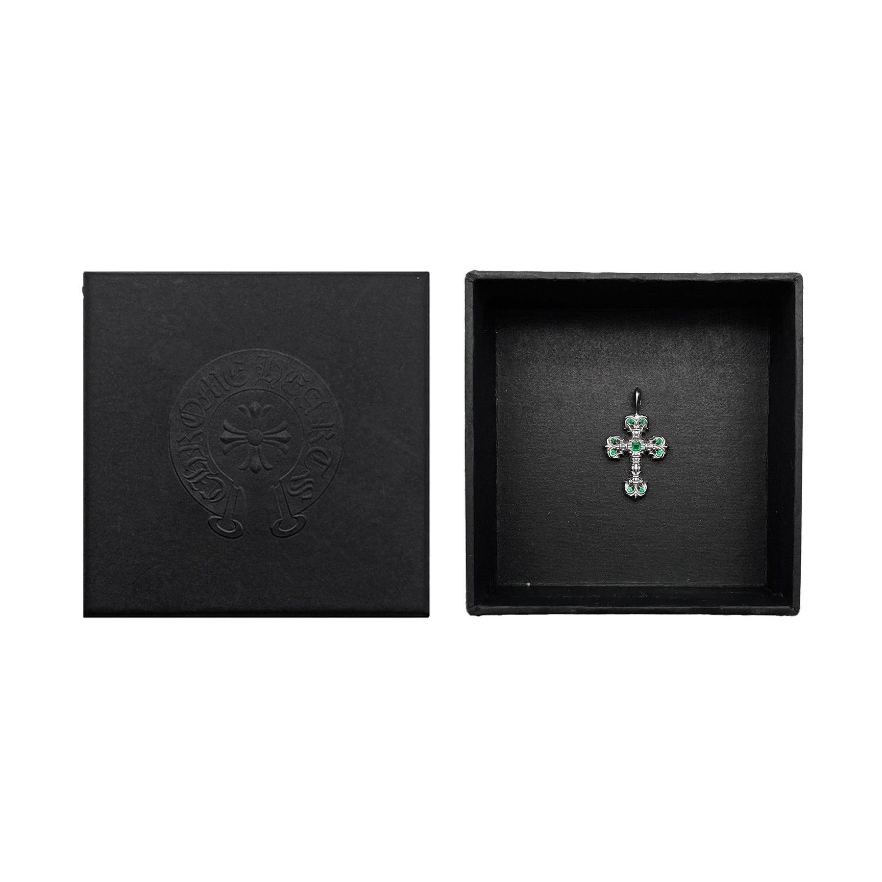 Chrome Hearts Chrome Hearts 18K White Gold Emerald Filigree Charm Pendant Size ONE SIZE - 4 Thumbnail