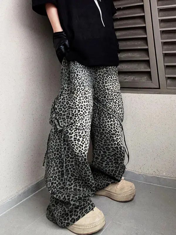 Jean Fukatsu x Kamon Leopard Print Cargo Pants Size US 32 / EU 48 - 6 Thumbnail
