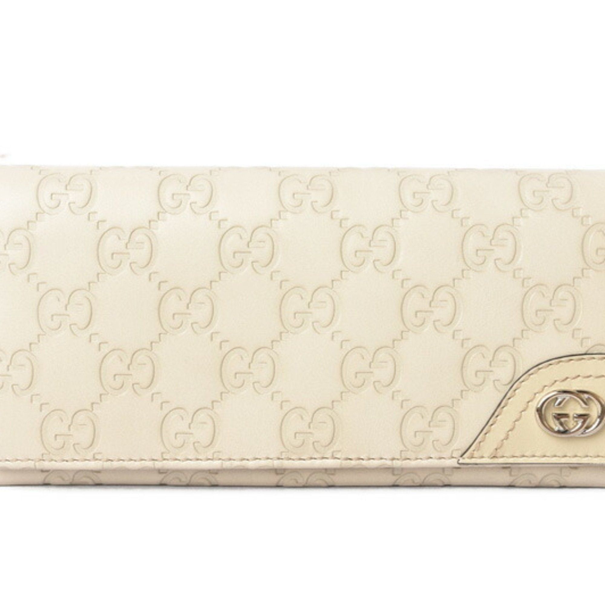 image of Gucci Long Wallet Sima Ivory 216589 in Black, Women's