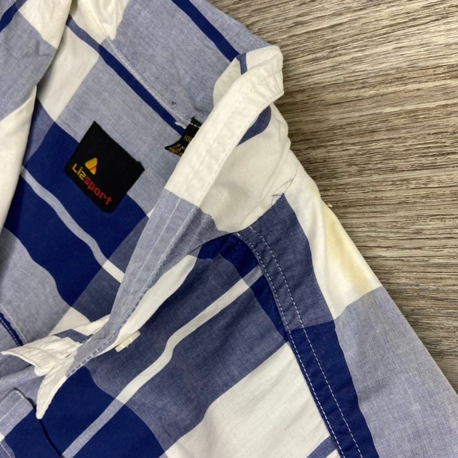 Liz Claiborne Vintage Liz Claiborne Picnic Blue Plaid Full Cotton Dress Size L / US 10 / IT 46 - 5 Thumbnail