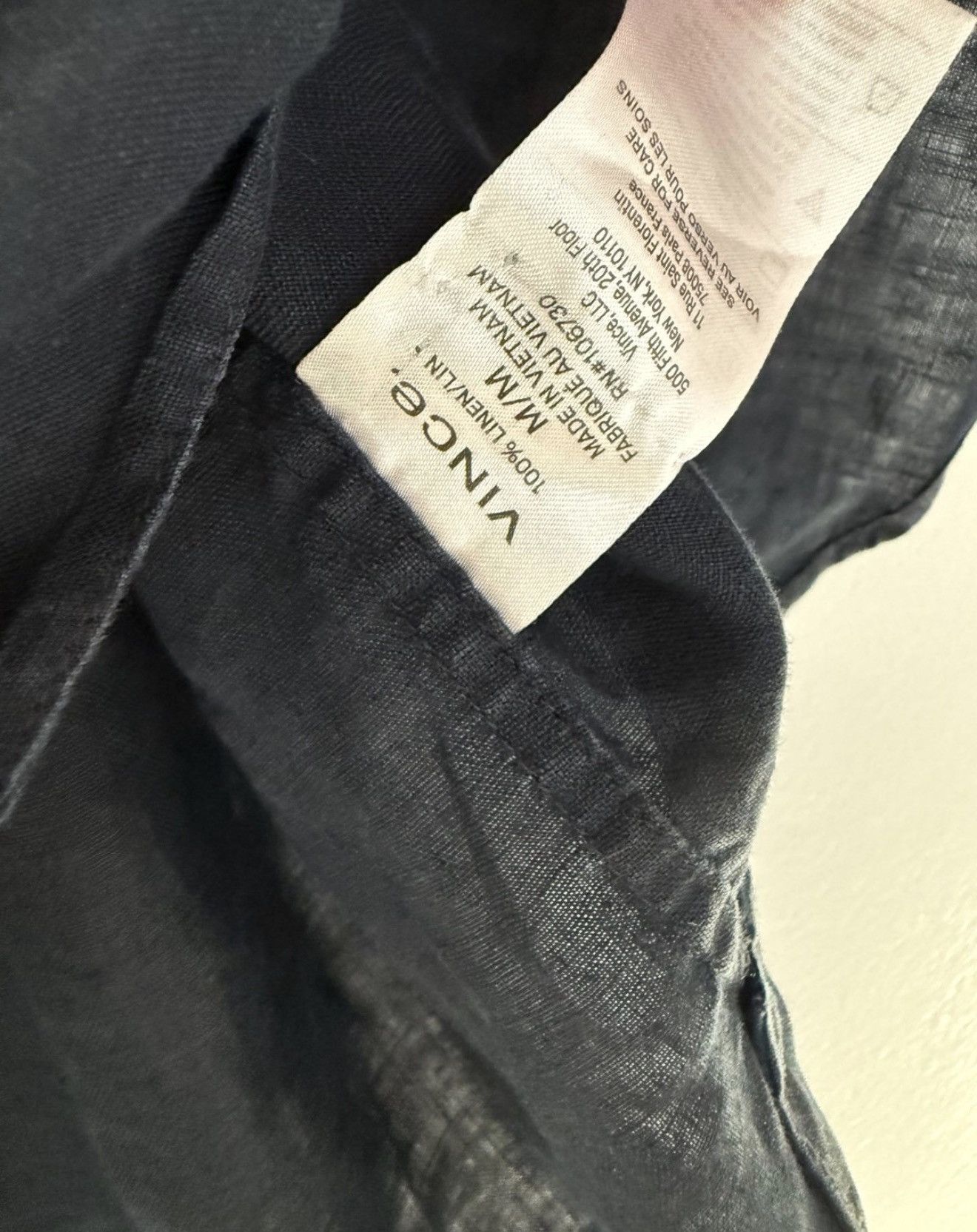 Vince Vince Short-Sleeve Shirt size M 100% linen blue lagenlook Size US M / EU 48-50 / 2 - 8 Thumbnail