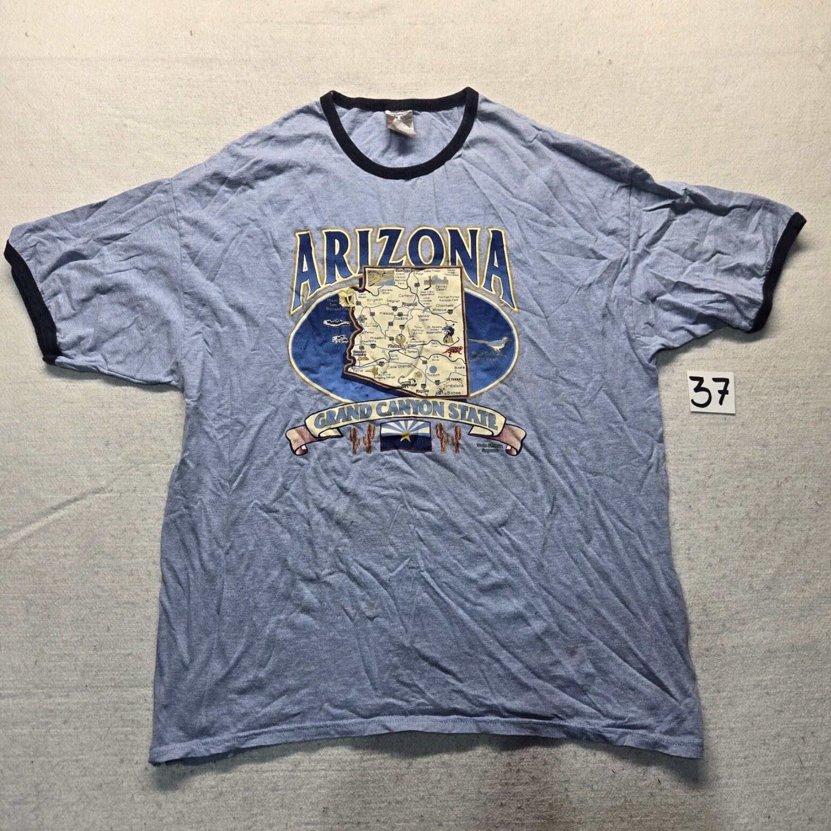 Delta Delta Pro Weight Shirt Adult XL Blue Arizona Grand Canyon State T-Shirt Mens 1980s Nature USA USA Arizona Blue Shirt XL Size US XL / EU 56 / 4 - 2 Thumbnail