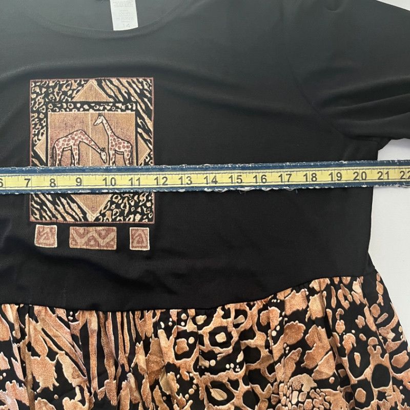 SAMI MIRO VINTAGE More Jazz Giraffe Print Dress Size 14 Size XL / US 12-14 / IT 48-50 - 6 Thumbnail