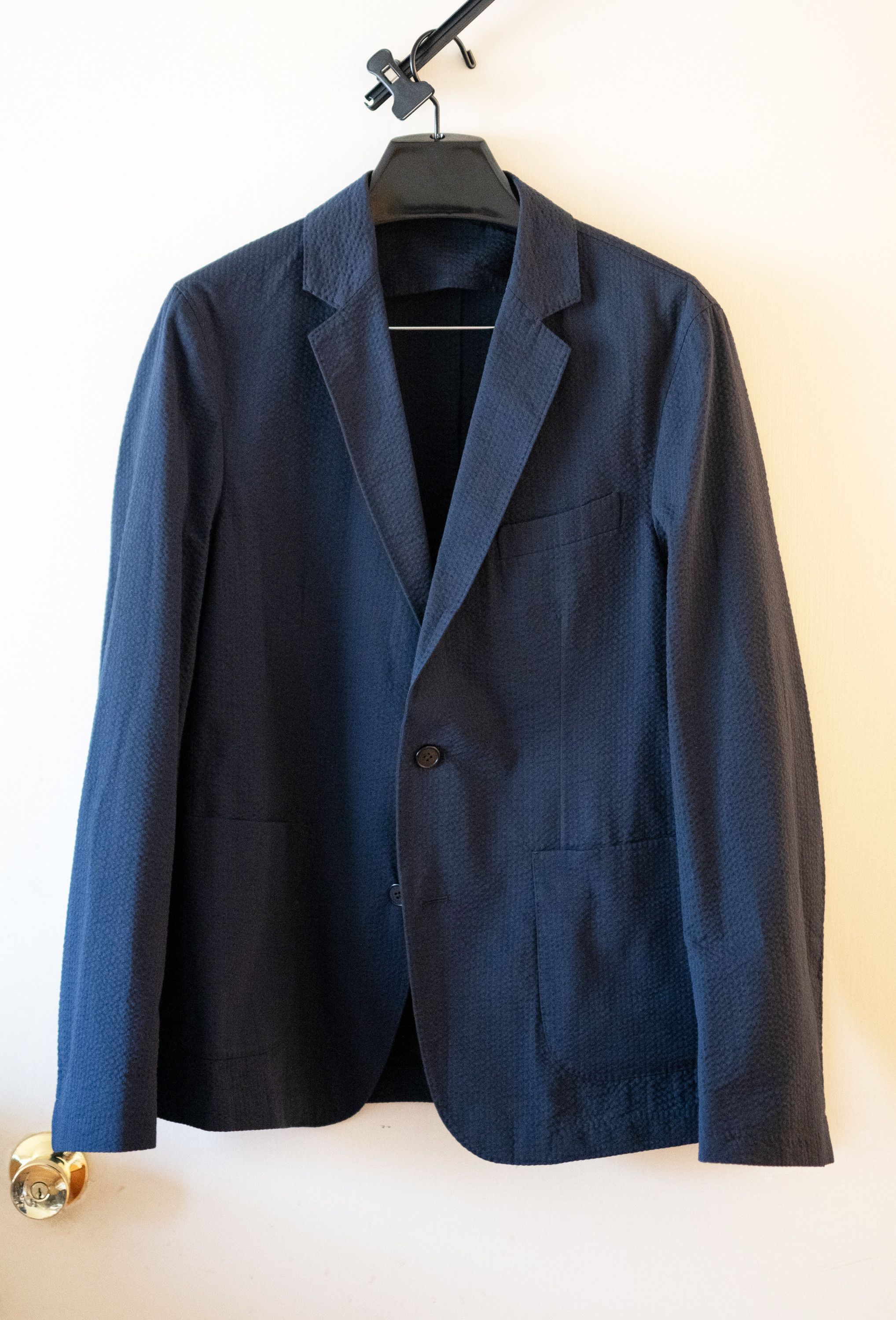 Officine Generale NEW Officine Generale Cotton Seersucker Lightest Jacket 52 Size 42R - 1 Thumbnail