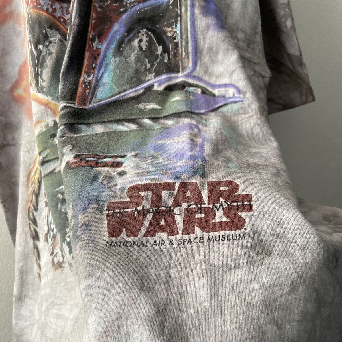 Liquid Blue × Star Wars × Vintage MISPRINT 1997 Boba Fett Liquid Blue Tie-Dye Tee Size US XL / EU 56 / 4 - 4 Thumbnail
