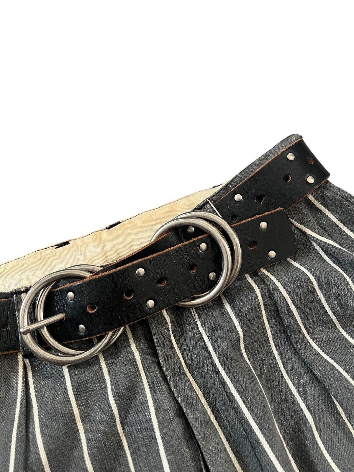 Yohji Yamamoto Vintage Y’s Yohji Yamamoto Studded Leather Belt Size 32 - 16 Thumbnail