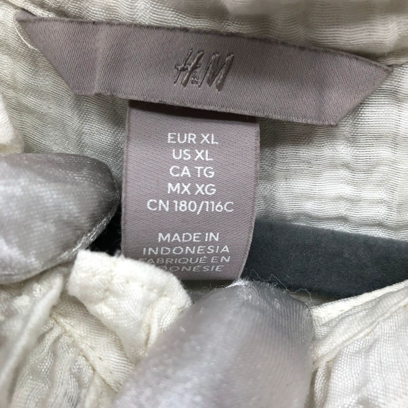 H&M VINTAGE HM Sleeveless Ruffle Midi Shirt Dress XL Ivory Crinkle Lyocell Blend Seersucker Shirt Dress Women XL White Bohemian Peasant 90s? Size XL / US 12-14 / IT 48-50 - 3 Thumbnail