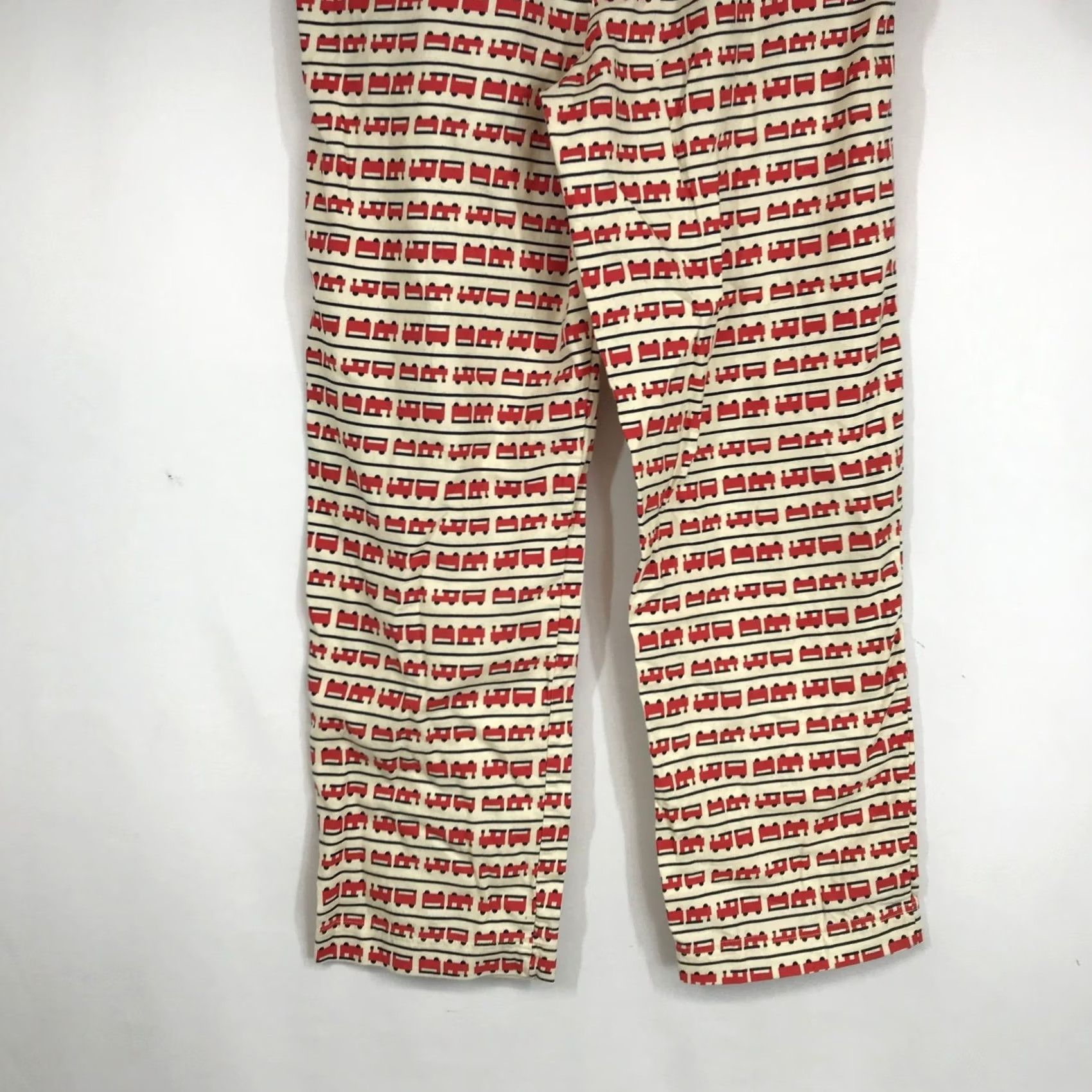 Vintage Hanna Andersson Pajama Pants Mens M Red Train Stripe 100% Cotton Lounge Pajama Bottoms Size 32" / US 10 / IT 46 - 6 Thumbnail