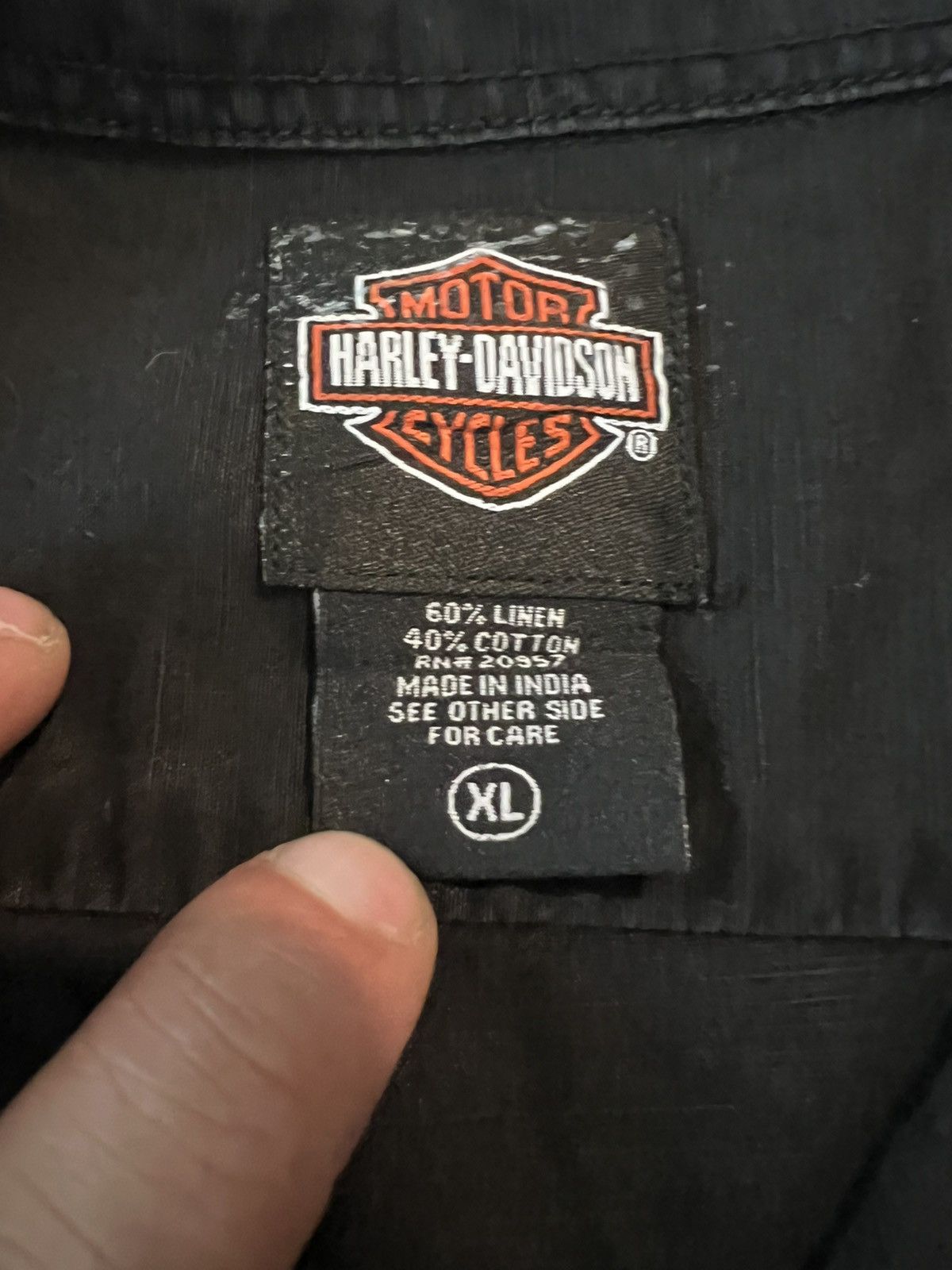 Harley Davidson × Vintage Harley Davidson Motorcycle Embroidered Button Down Shirt Size US XL / EU 56 / 4 - 3 Thumbnail