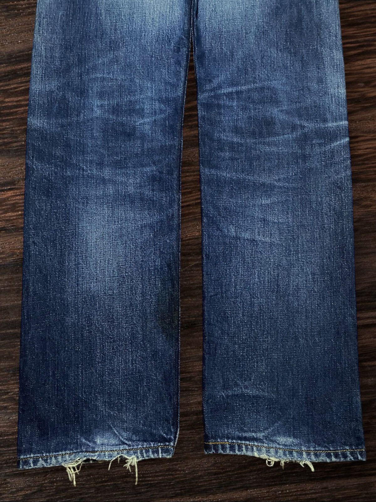 Levi's Vintage Clothing Levi's 501 blue jeans with a worn, distressed look jeans Size US 29 - 6 Thumbnail