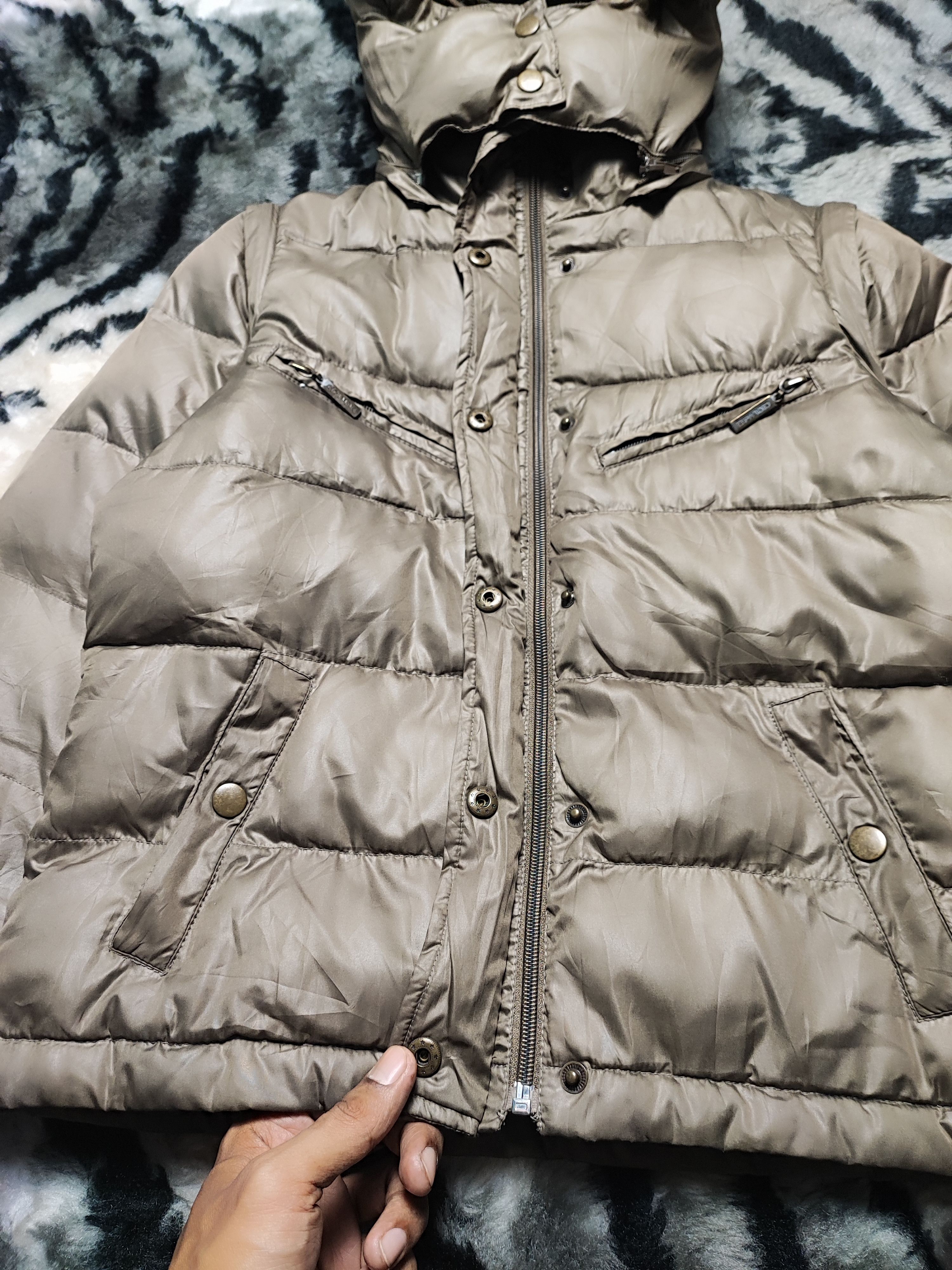 Japanese Brand Fur Puffer Down Jacket Vest Boxy Cecil Mc Bee Size US XS / EU 42 / 0 - 9 Thumbnail