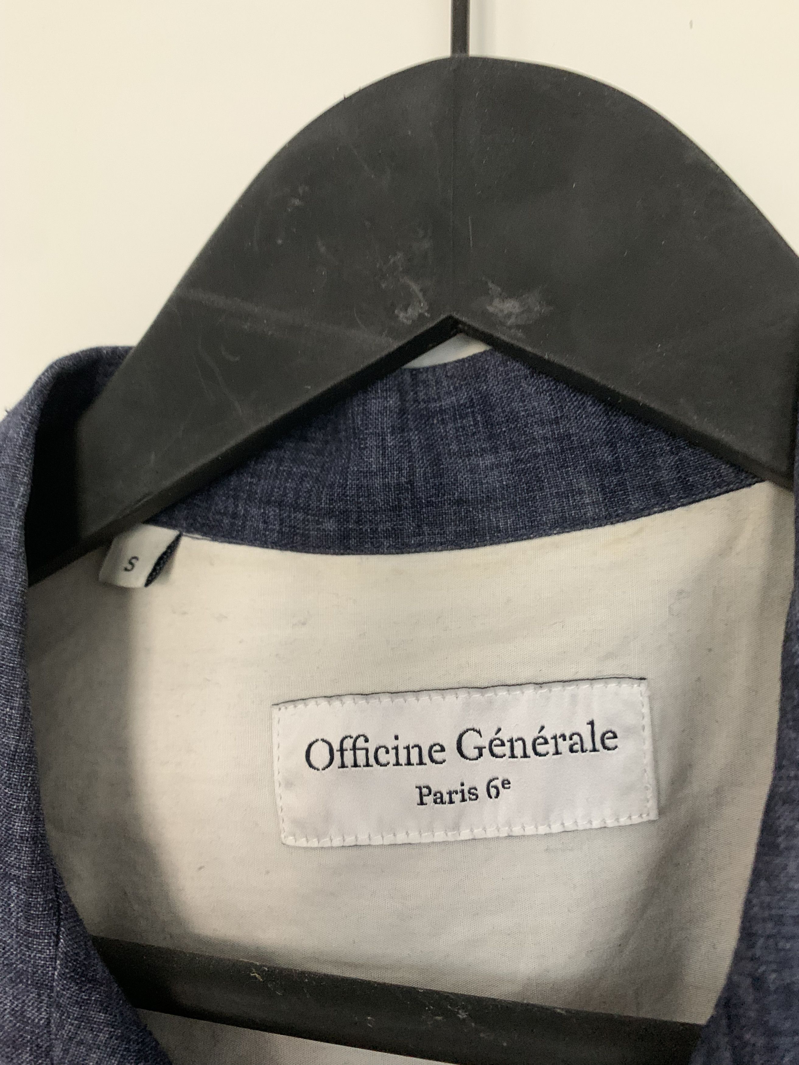 Officine Generale Officine Generale Piped Linen-Chambray Shirt S Size US S / EU 44-46 / 1 - 2 Thumbnail