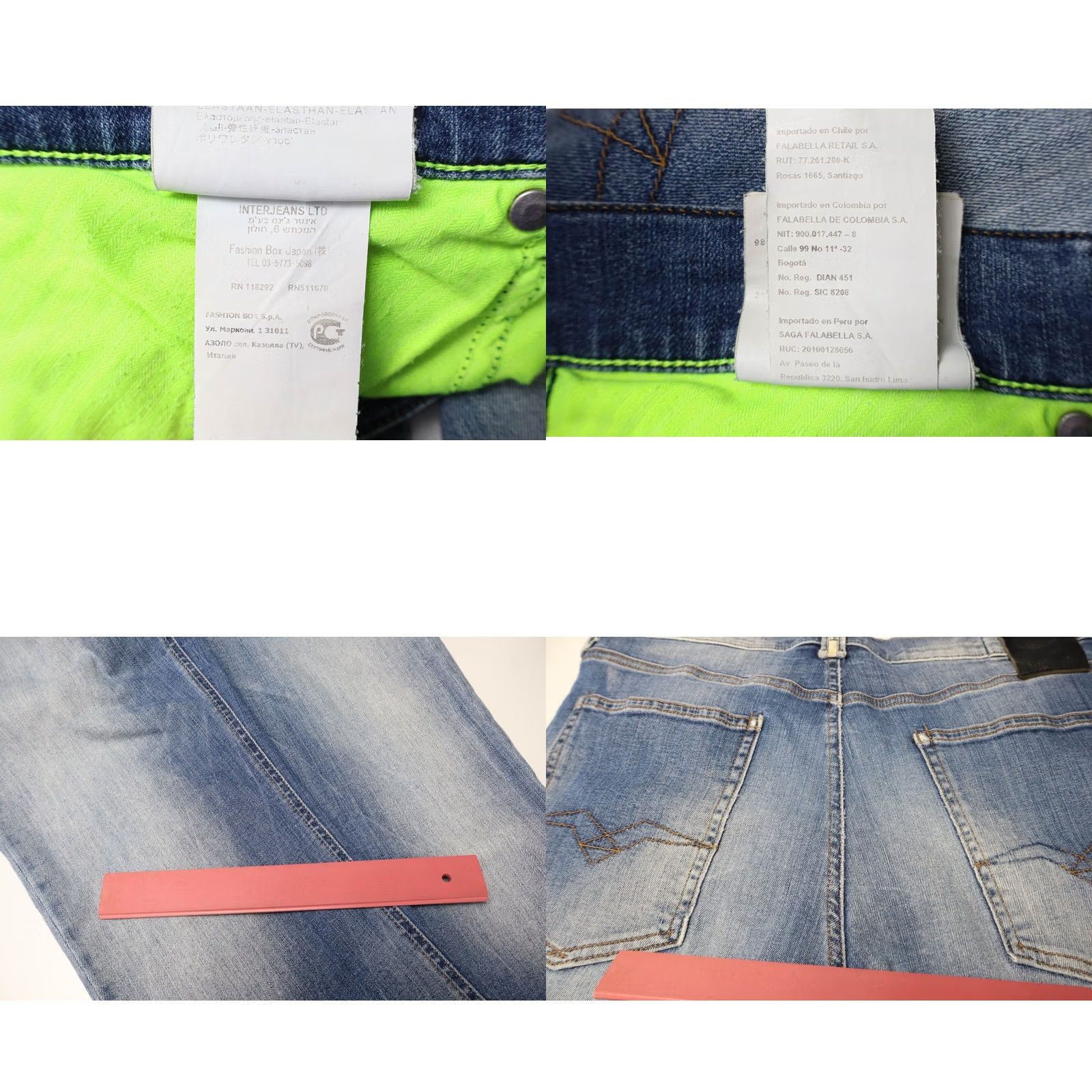 Replay REPLAY Slimpar Jeans Men's W33/L32 Slim Fit Faded Whiskered Blue Denim Zip Fly Size US 33 - 8 Thumbnail