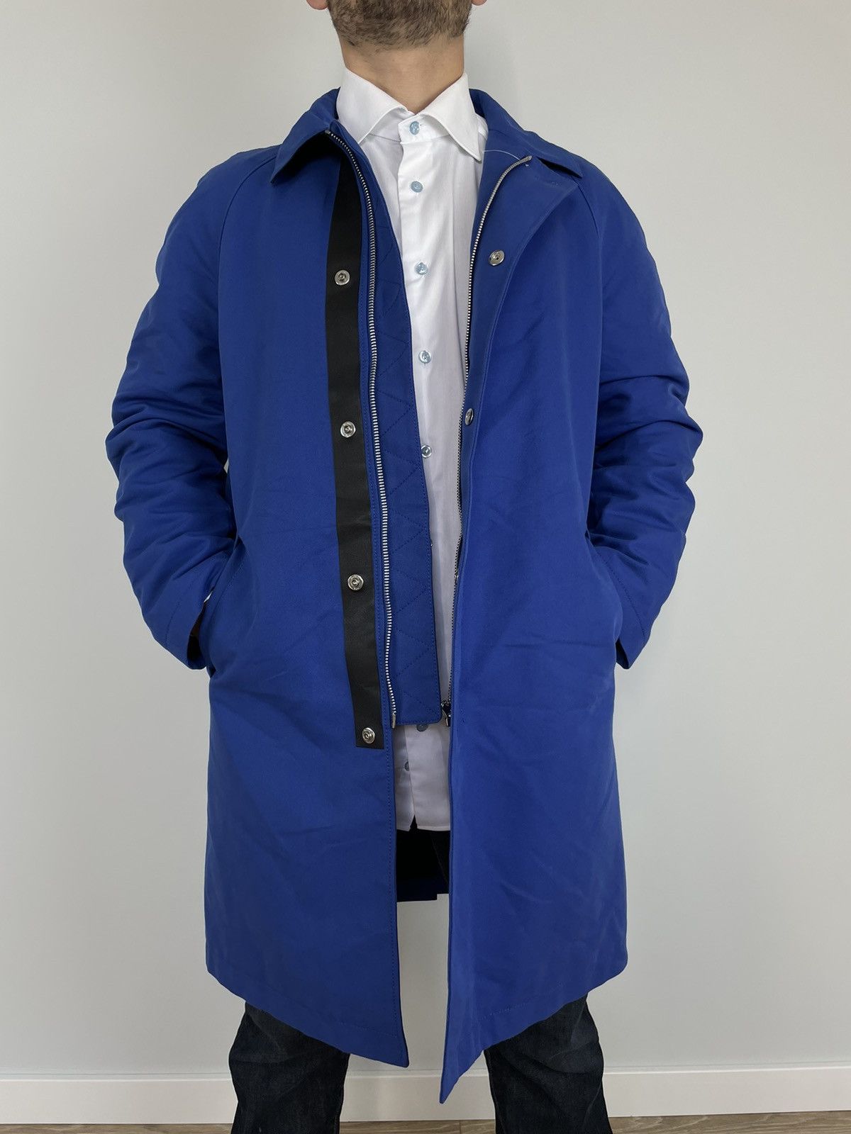 Berluti Berluti Paris Coat Trench Blue Cotton Leather Rare Designer Size US M / EU 48-50 / 2 - 8 Thumbnail