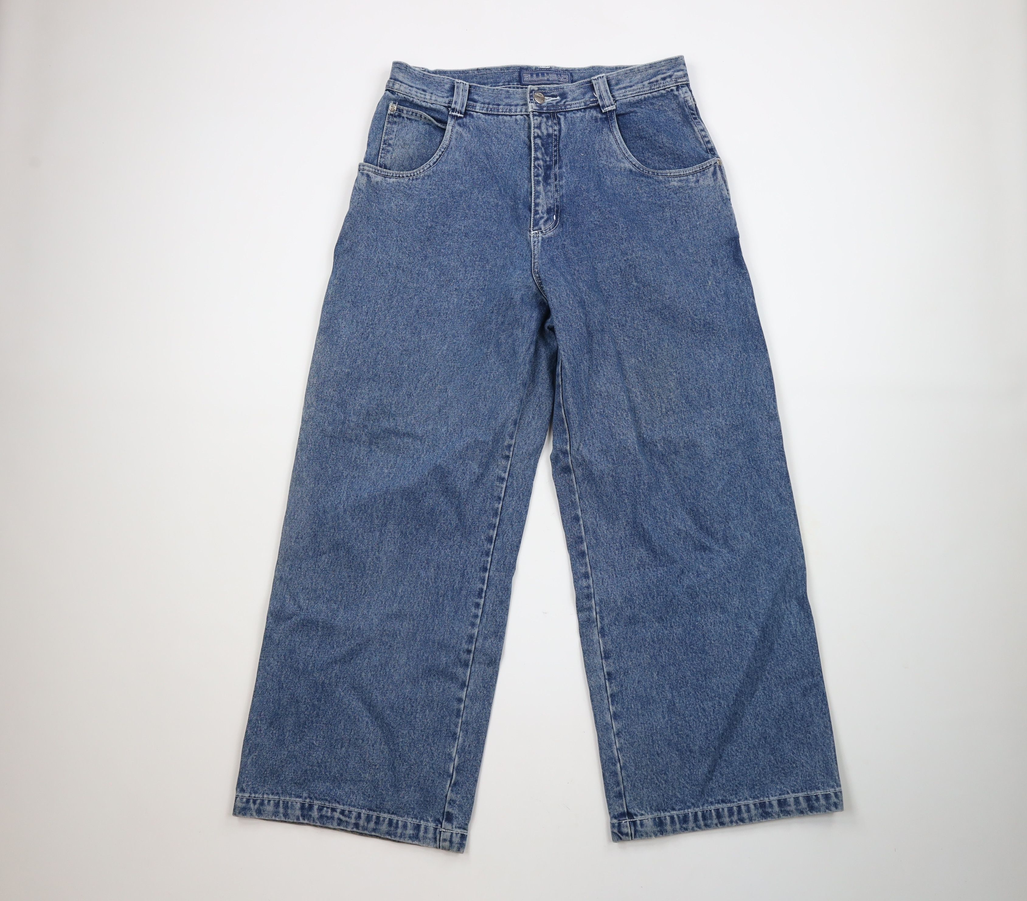 Vintage 90s Streetwear Baggy Big Pocket Wide Leg Jeans - Main Image