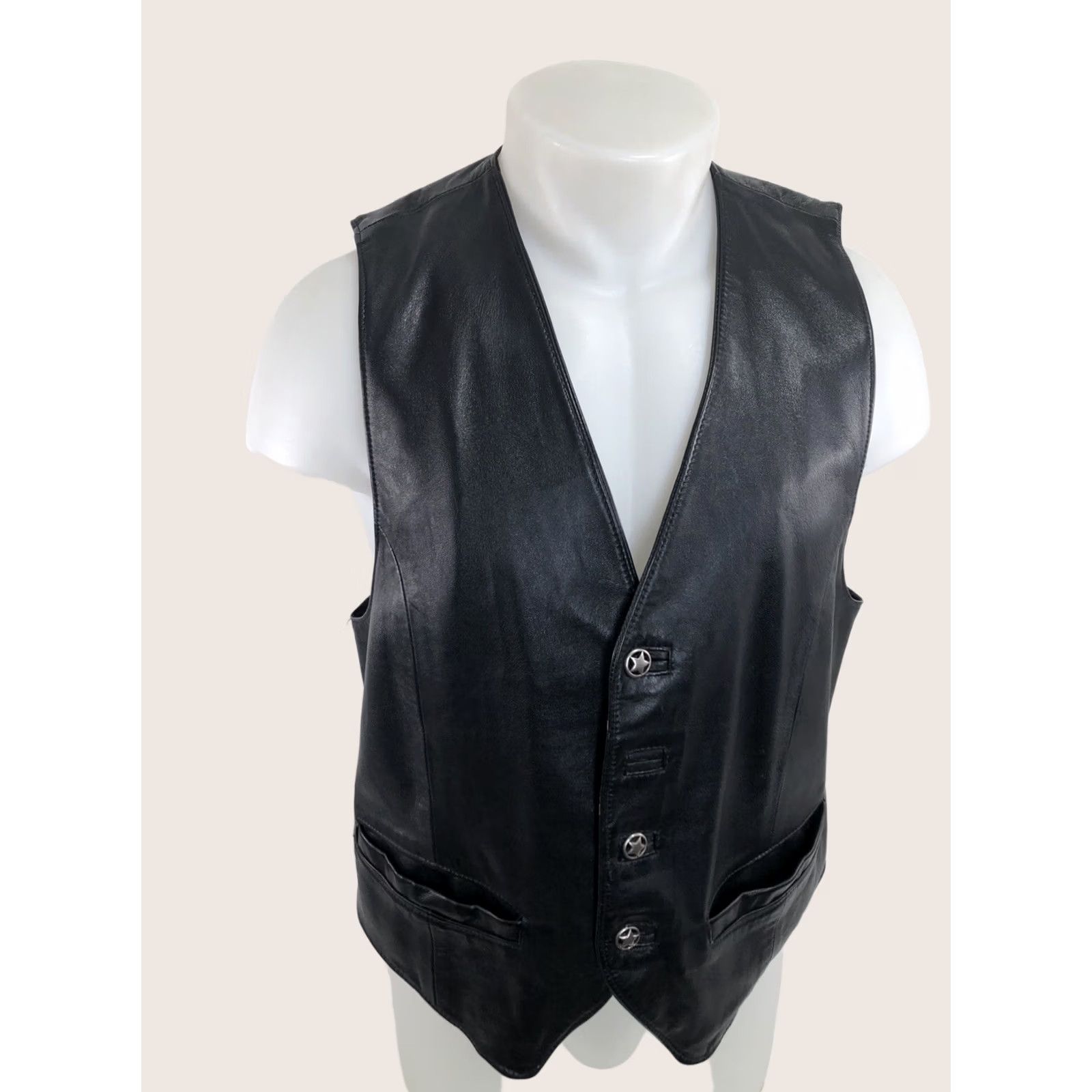 Vintage ReneGade Vintage Leather 42 Vest TEXAS STAR Motorcycle Biker Ren Ellis Renegade Men Shirt? Size US XS / EU 42 / 0 - 1 Thumbnail