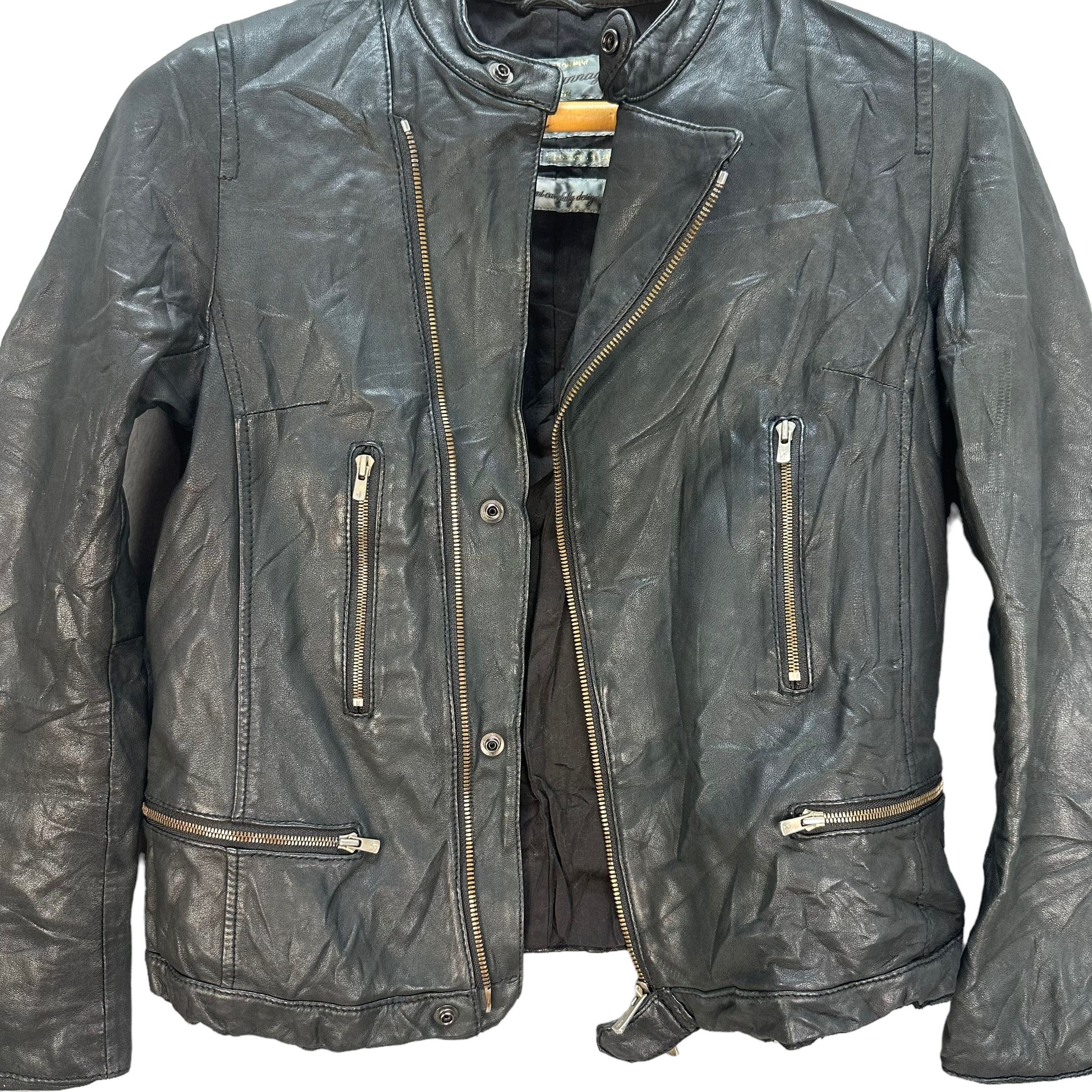 Japanese Brand BARK TANNAGE SHEEP SKIN ASYMMETRICAL JACKET #8297-002 Size XS / US 0-2 / IT 36-38 - 6 Thumbnail