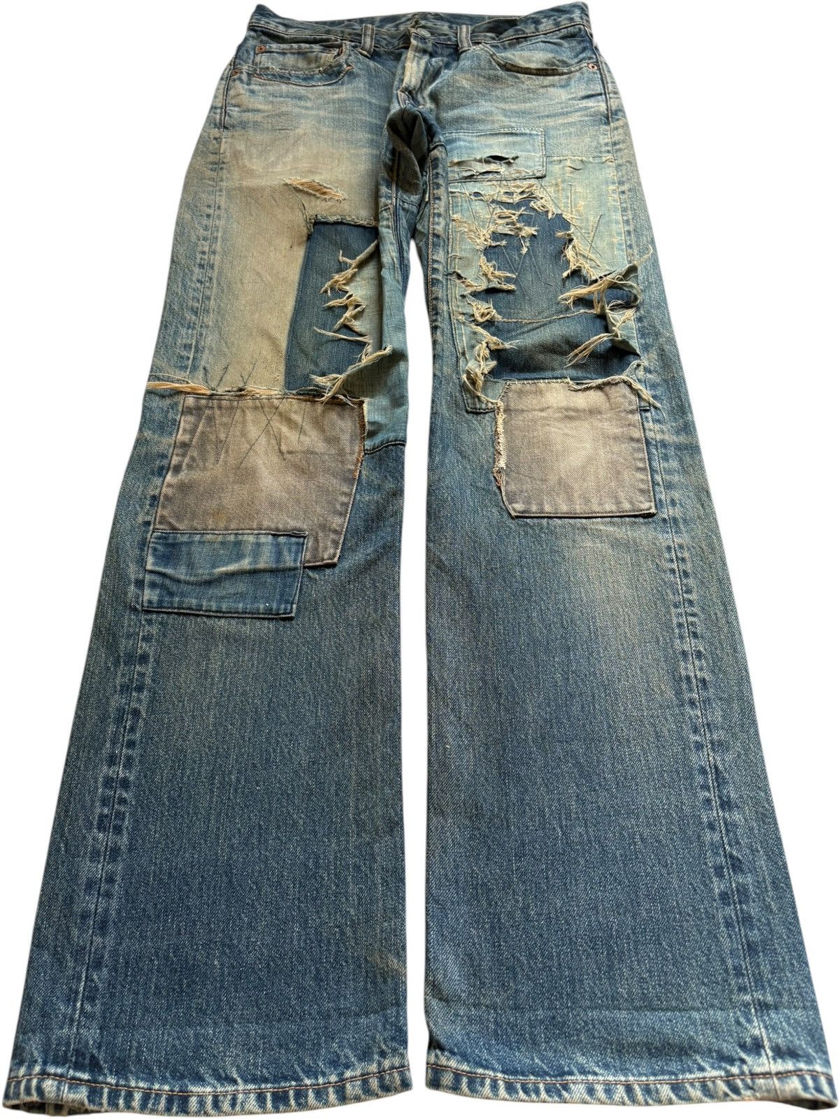 Blue Blue Japan Japanese Hr Market X Blue Blue Japan Mud Wash Loose Jeans Size US 30 / EU 46 - 1 Thumbnail