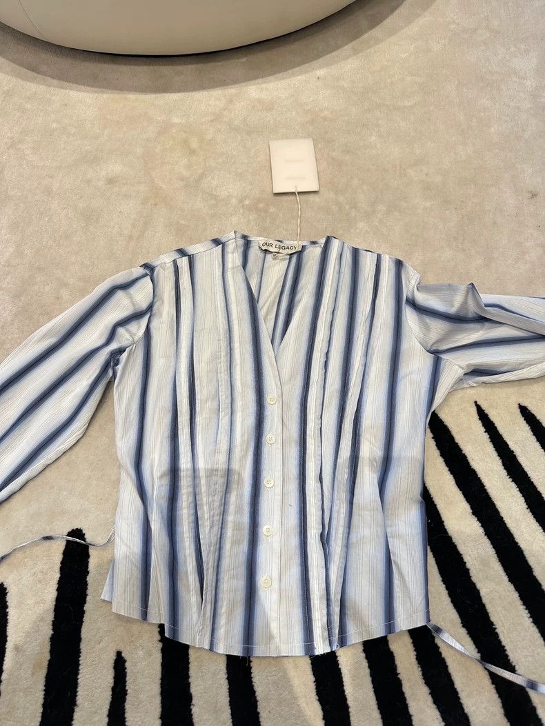 Our Legacy Our Legacy Striped Button-Up Shirt- DMC Size US M / EU 48-50 / 2 - 1 Thumbnail