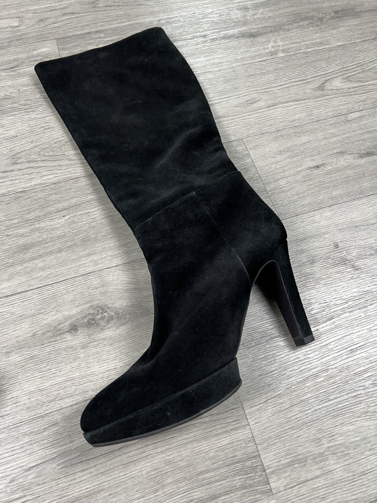 Hugo Boss WOMEN’S HUGO BOSS KNEE BOOTS IN SUEDE AND LEATHER Size US 10 / IT 40 - 5 Thumbnail