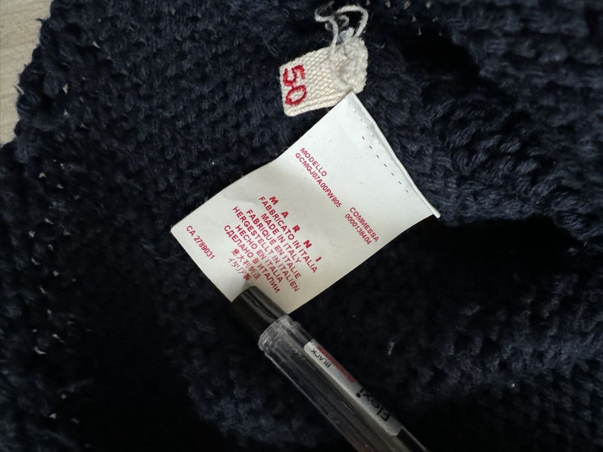 Marni Marni Dark Navy Cable Knit Wool Sweater Size US M / EU 48-50 / 2 - 11 Thumbnail