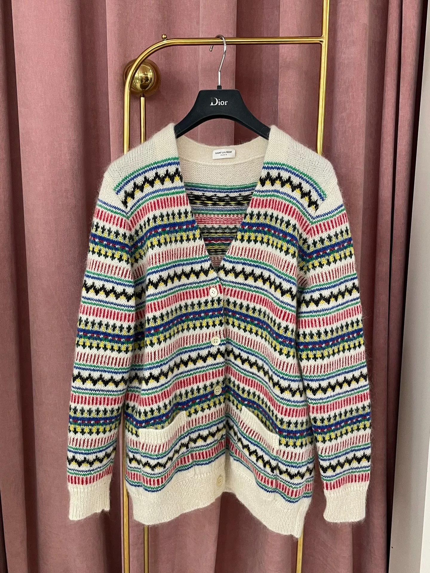 Saint Laurent Paris Saint Laurent Colorful Striped Cardigan Size XS / US 0-2 / IT 36-38 - 1 Thumbnail