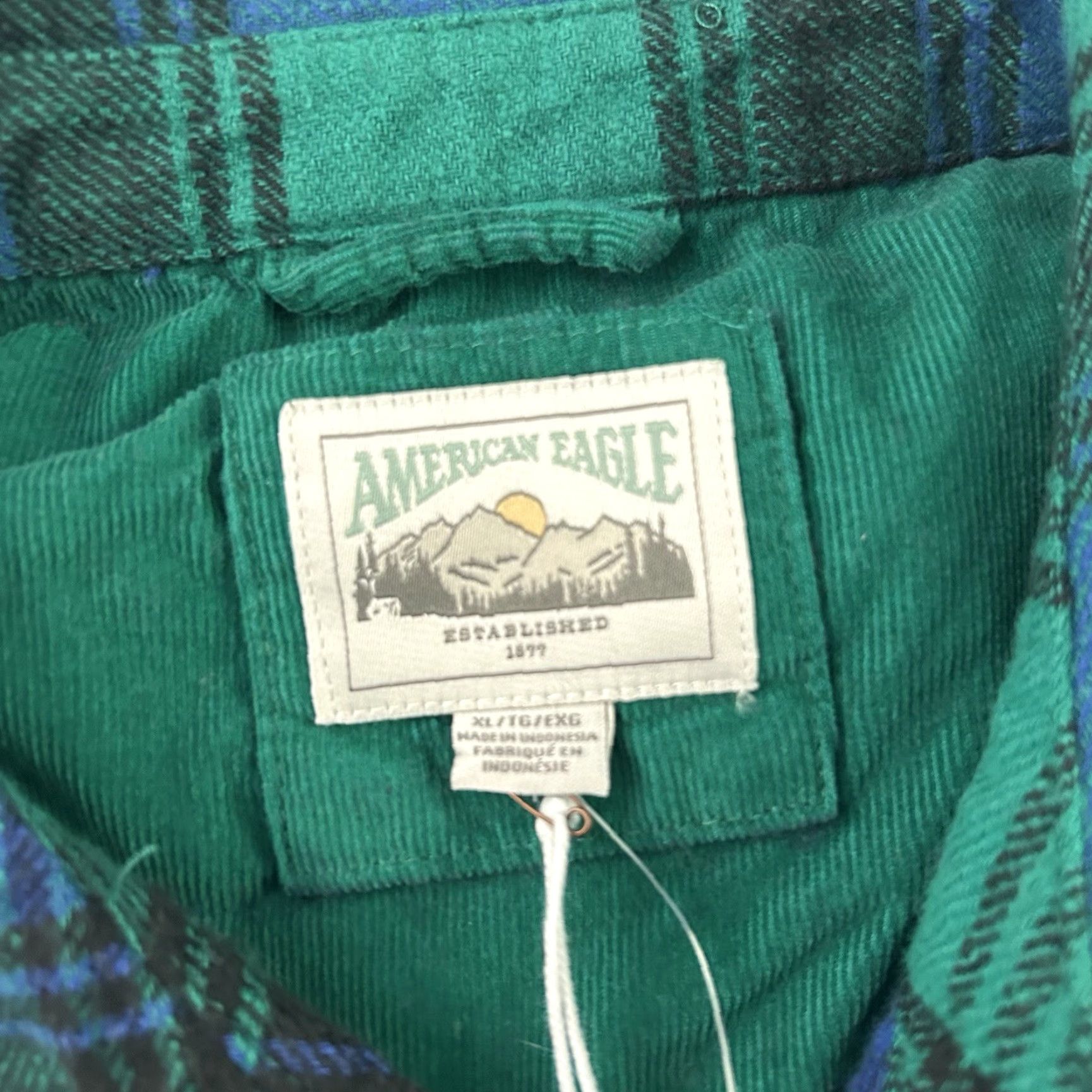 American Eagle Outfitters VINTAGE American Eagle Ahh-mazingly Soft Plaid Button Front Shirt Mens XL Green Size US XL / EU 56 / 4 - 4 Thumbnail