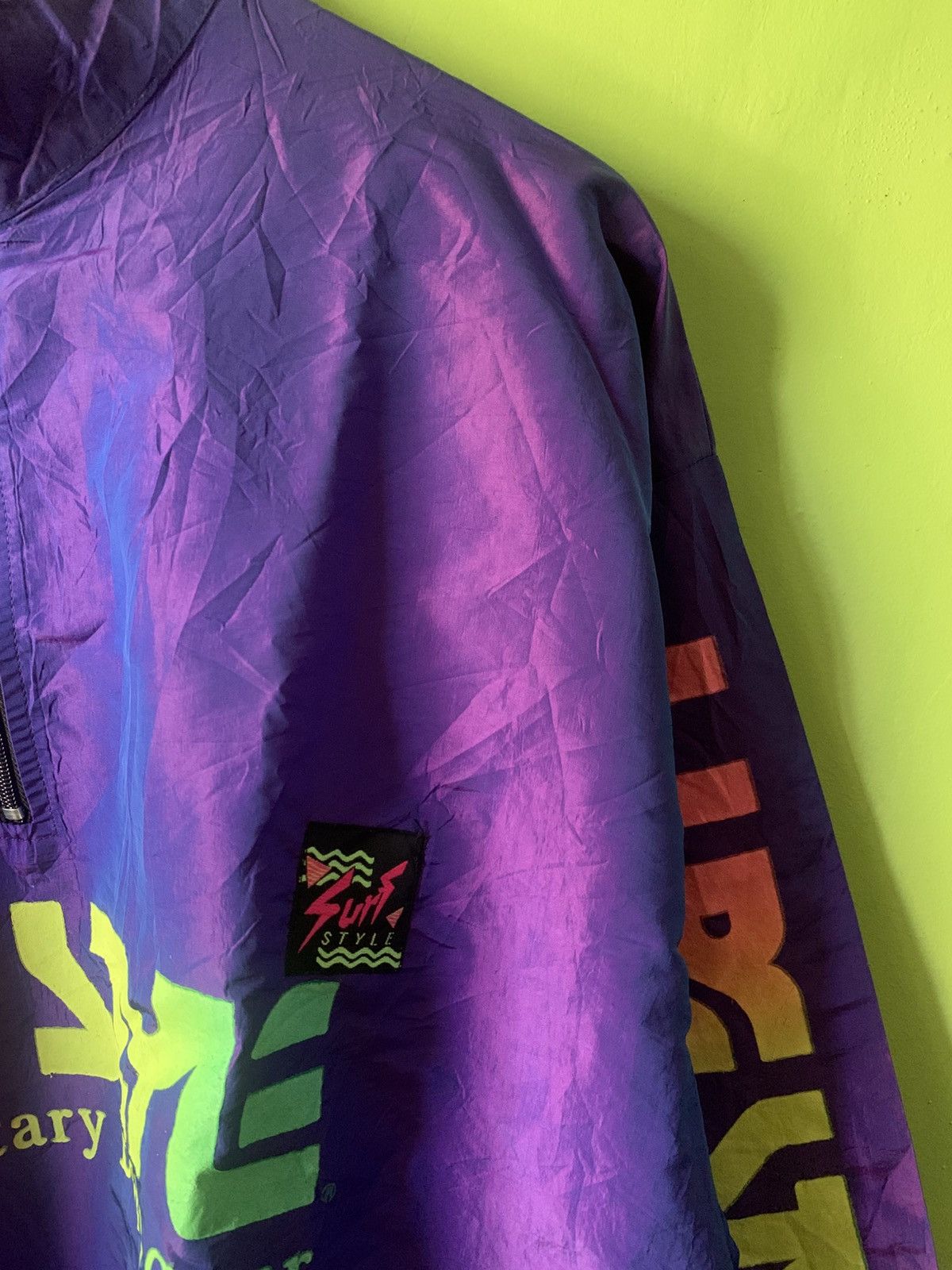 Vintage Vintage 1990s Surfstyle iridescent quarter zip windbreaker Size US XXL / EU 58 / 5 - 2 Thumbnail