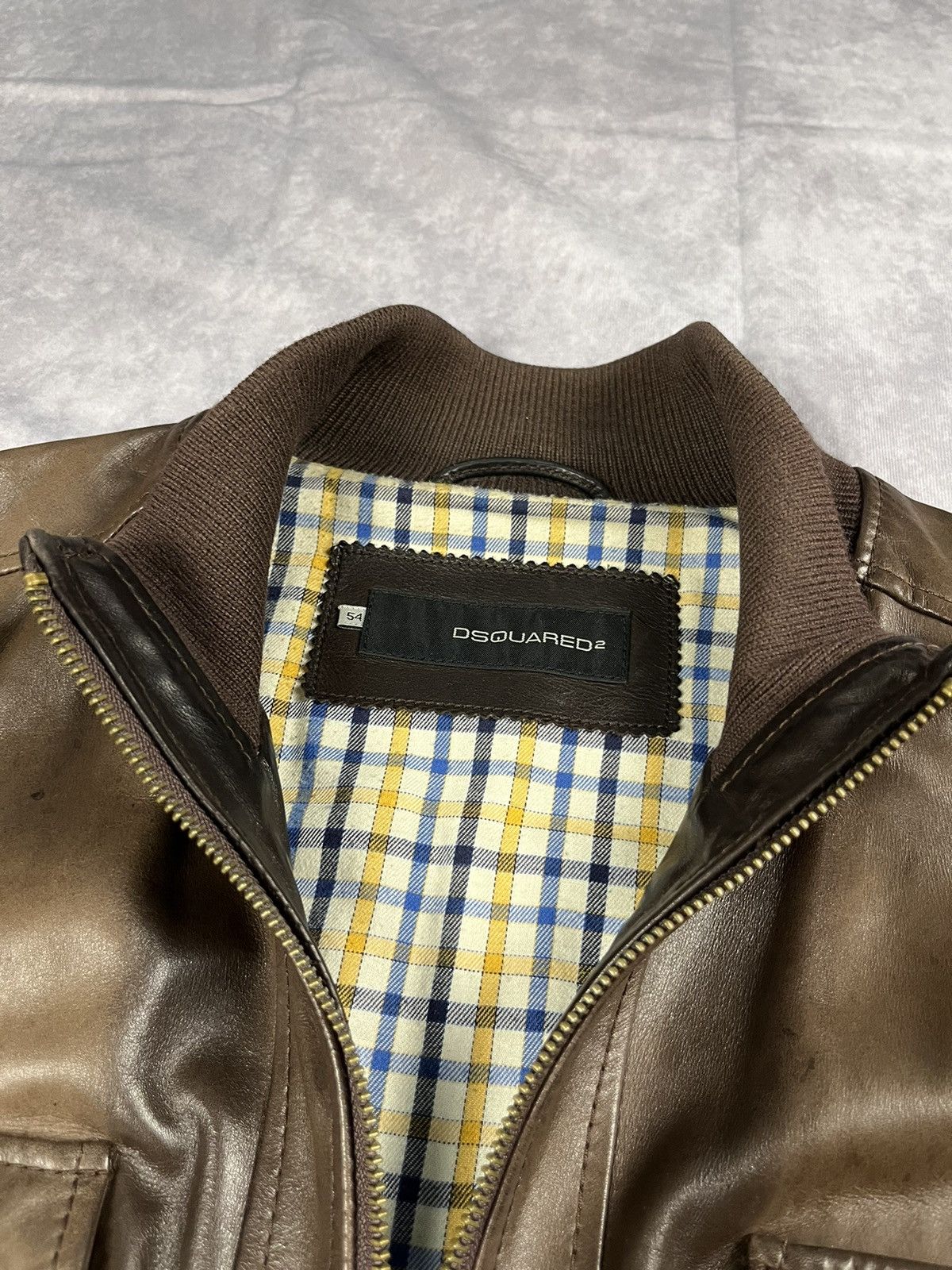 Dsquared2 Dsquared2 Brown Leather Jacket Size 54 Size US L / EU 52-54 / 3 - 2 Thumbnail
