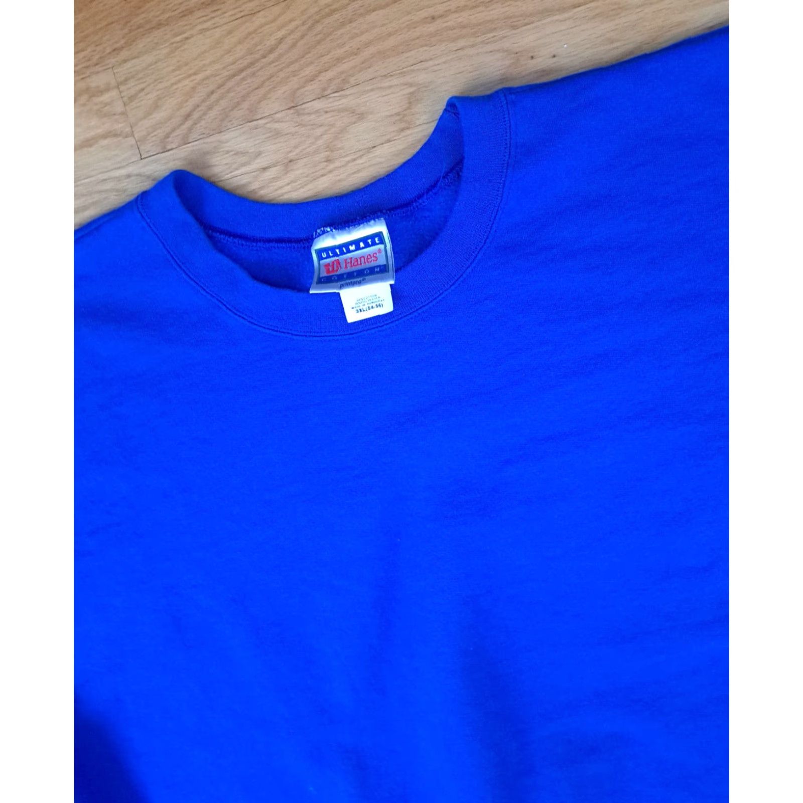 Hanes Hanes Ultimate Cotton Printpro Blue XL Sweatshirt Mens Pullover Cotton Solid Canvas 3 X-Large Blue Sweatshirt Mens Size US XL / EU 56 / 4 - 3 Thumbnail