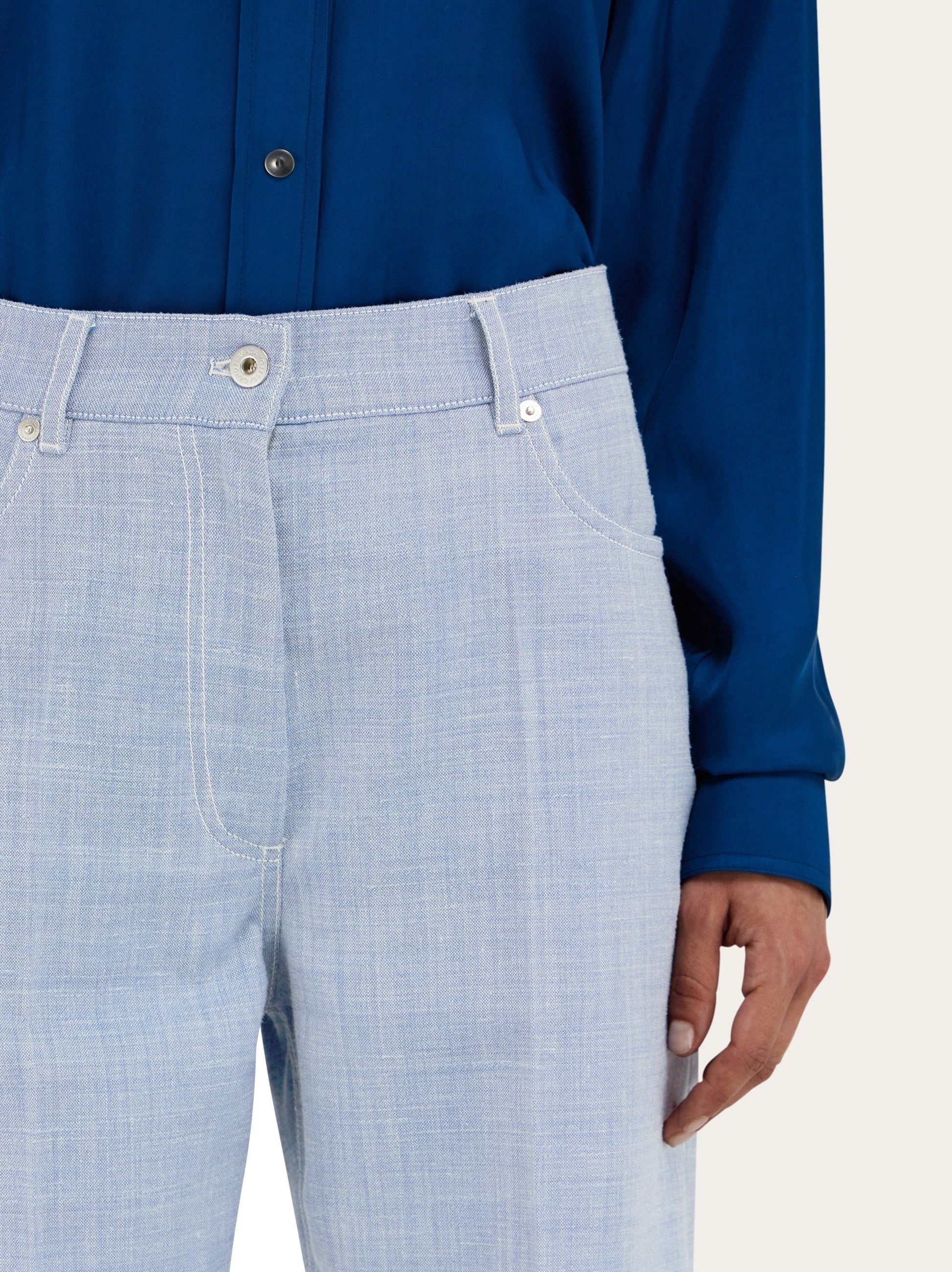 Salvatore Ferragamo o1y0426 Casual Pant in Blue Size 28" / US 6 / IT 42 - 5 Thumbnail