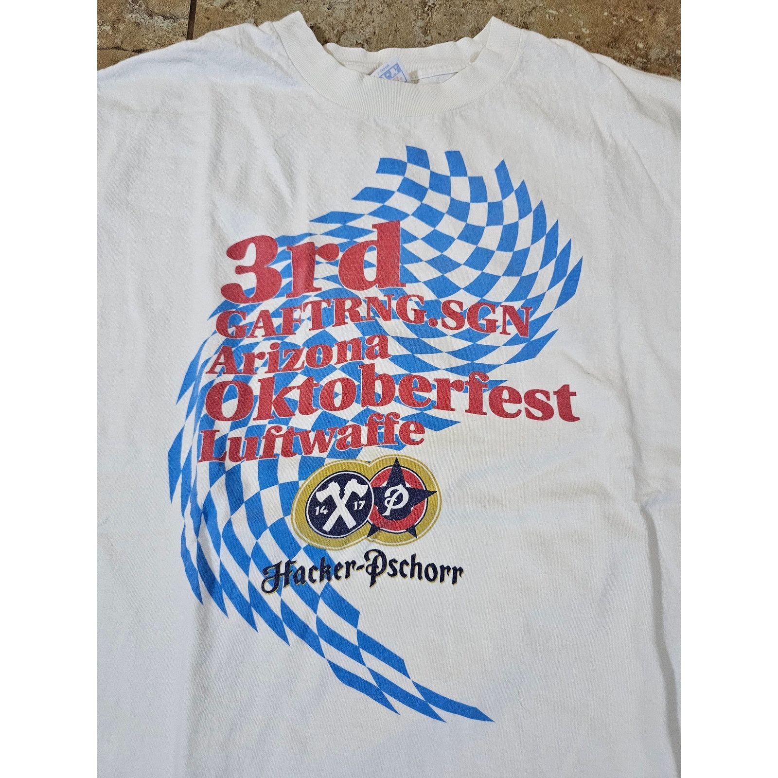 Hanes Oktoberfest Luftwaffe German Air Force T-shirt White Sz L Size US L / EU 52-54 / 3 - 4 Thumbnail