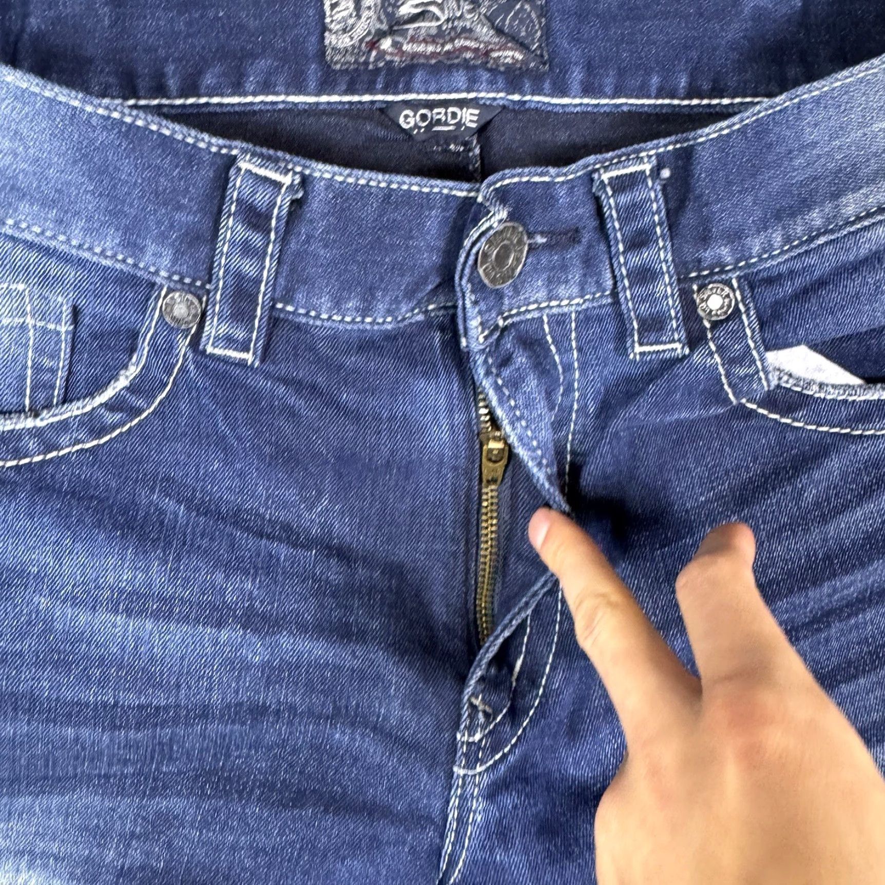 Silver Jeans Co. VINTAGE Silver Jeans Bootcut Jeans Men 34x32 Denim Blue 5-Pocket Distressed Relaxed 90s Mens Size US 34 / EU 50 - 4 Thumbnail