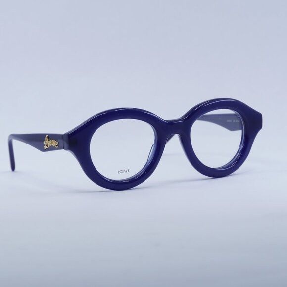 Loewe 🕶️ New Loewe LW50048I 092 Eyeglasses - Shiny Navy Blue Fram Size ONE SIZE - 5 Thumbnail
