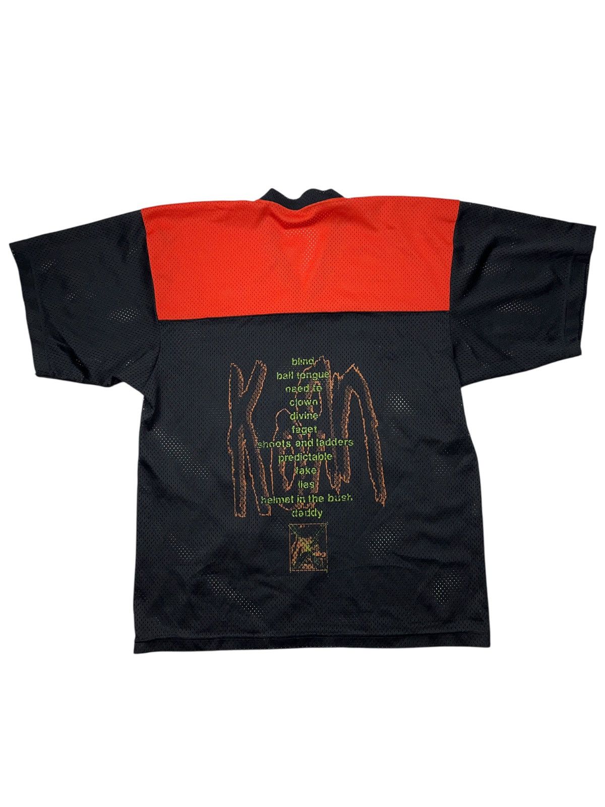 Band Tees Vintage 90s Korn Self Titled Album Football Jersey Slipknot Size US XL / EU 56 / 4 - 2 Thumbnail
