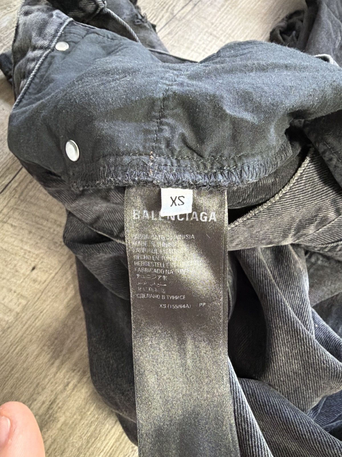 Balenciaga BALENCIAGA FALL22 LOST TAPE FLARED GREY JEANS SZ:XS Size US 30 / EU 46 - 22 Thumbnail